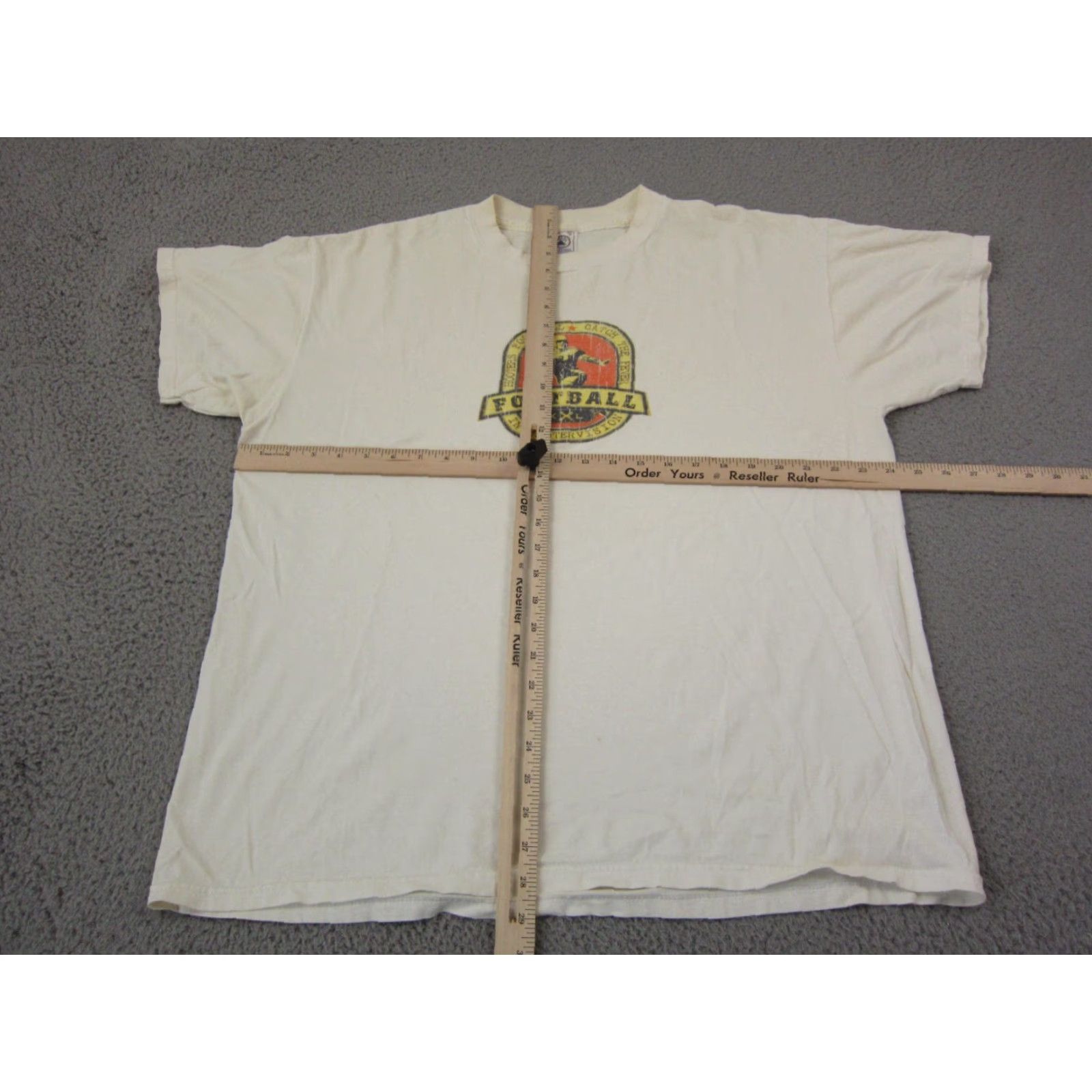 Delta VINTAGE Hooters Shirt Mens XL White Football Delta T-Shirt 90s Crew Neck Short Sleeve Jersey USA 90s Rose Size US XL / EU 56 / 4 - 5 Thumbnail