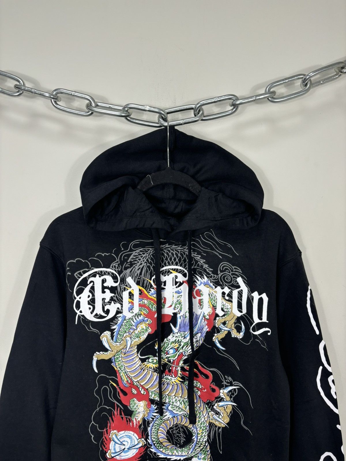 Ed Hardy Ed Hardy Y2K Chinese Dragon Logo NEW Hype Black Hoodie Size US S / EU 44-46 / 1 - 3 Thumbnail