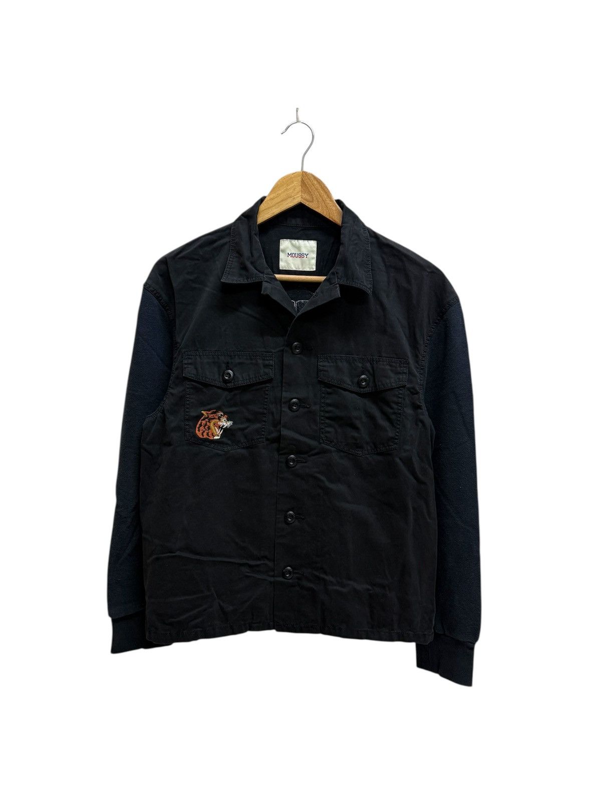 MOUSSY Moussy shirt jacket mixed material with tiger embroidered Size S / US 4 / IT 40 - 2 Thumbnail