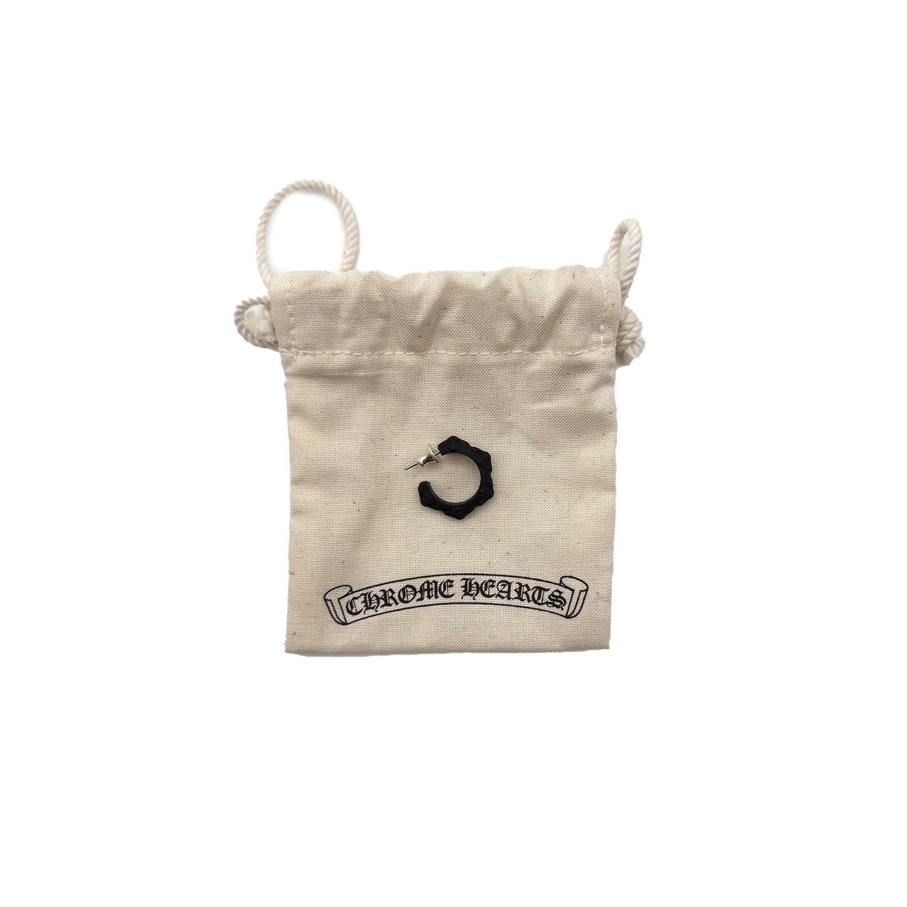 Chrome Hearts Chrome Hearts Black Resin SBT Cross Earring Hoop Size ONE SIZE - 4 Thumbnail