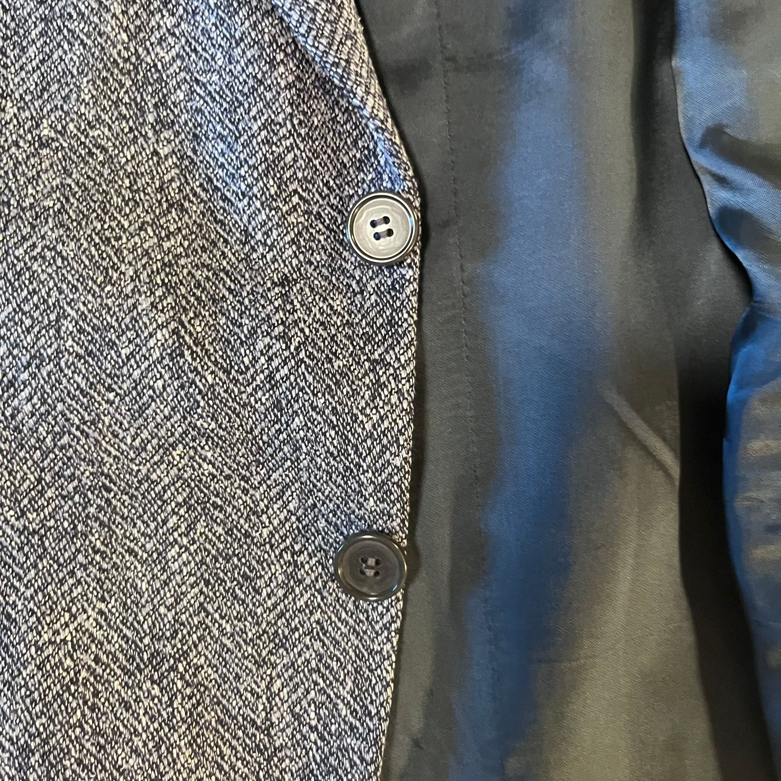 Yves Saint Laurent Vintage Yves Saint Laurent Herringbone Blazer – Size 40R Size 40R - 4 Thumbnail