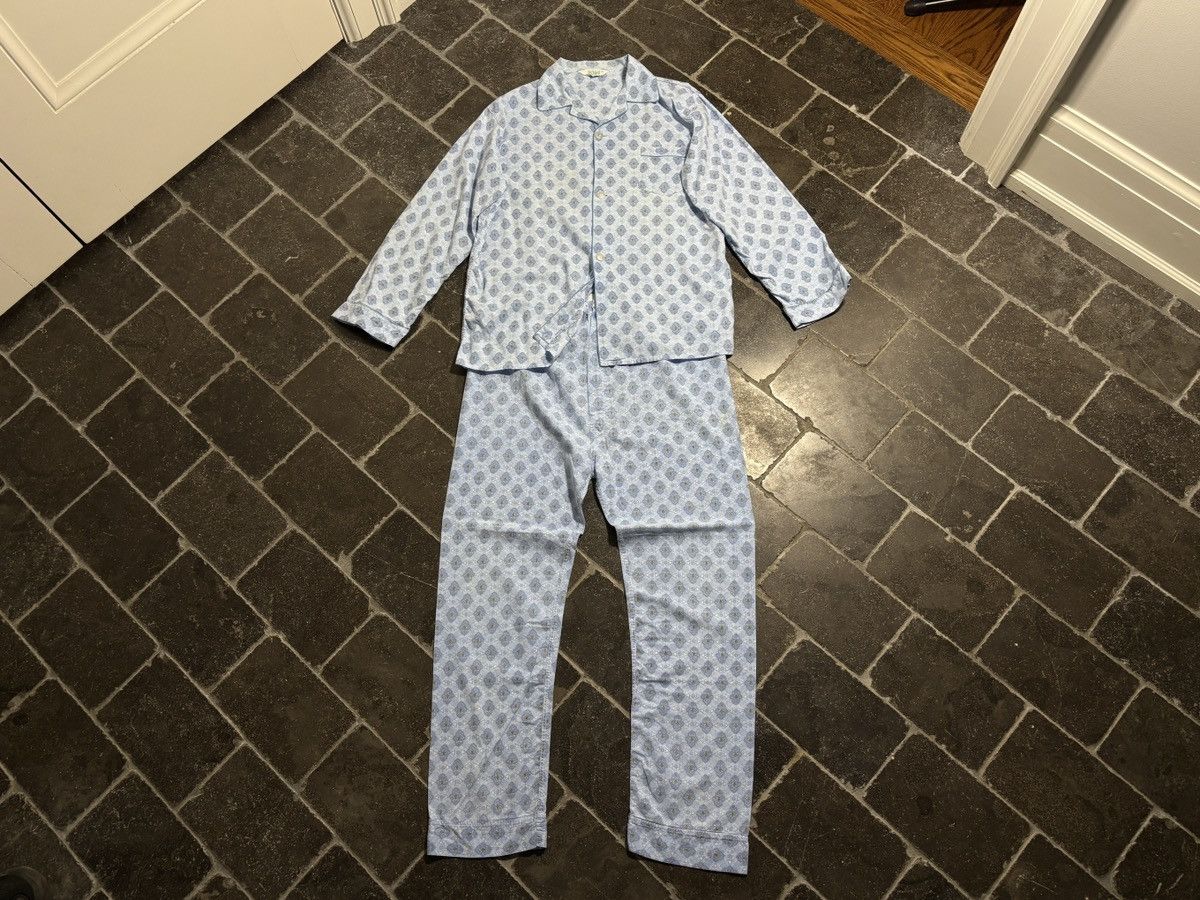 Vintage 1970s Pajama Set True Vintage Two Piece Sleep Suit Pants Top Size US 38 / EU 54 - 16 Thumbnail