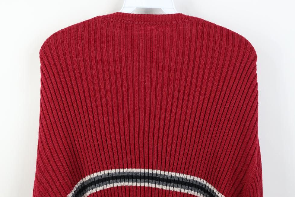 Gap Vintage 90s Gap Cotton Ribbed Knit Crewneck Sweater Red Size US XXL / EU 58 / 5 - 12 Thumbnail