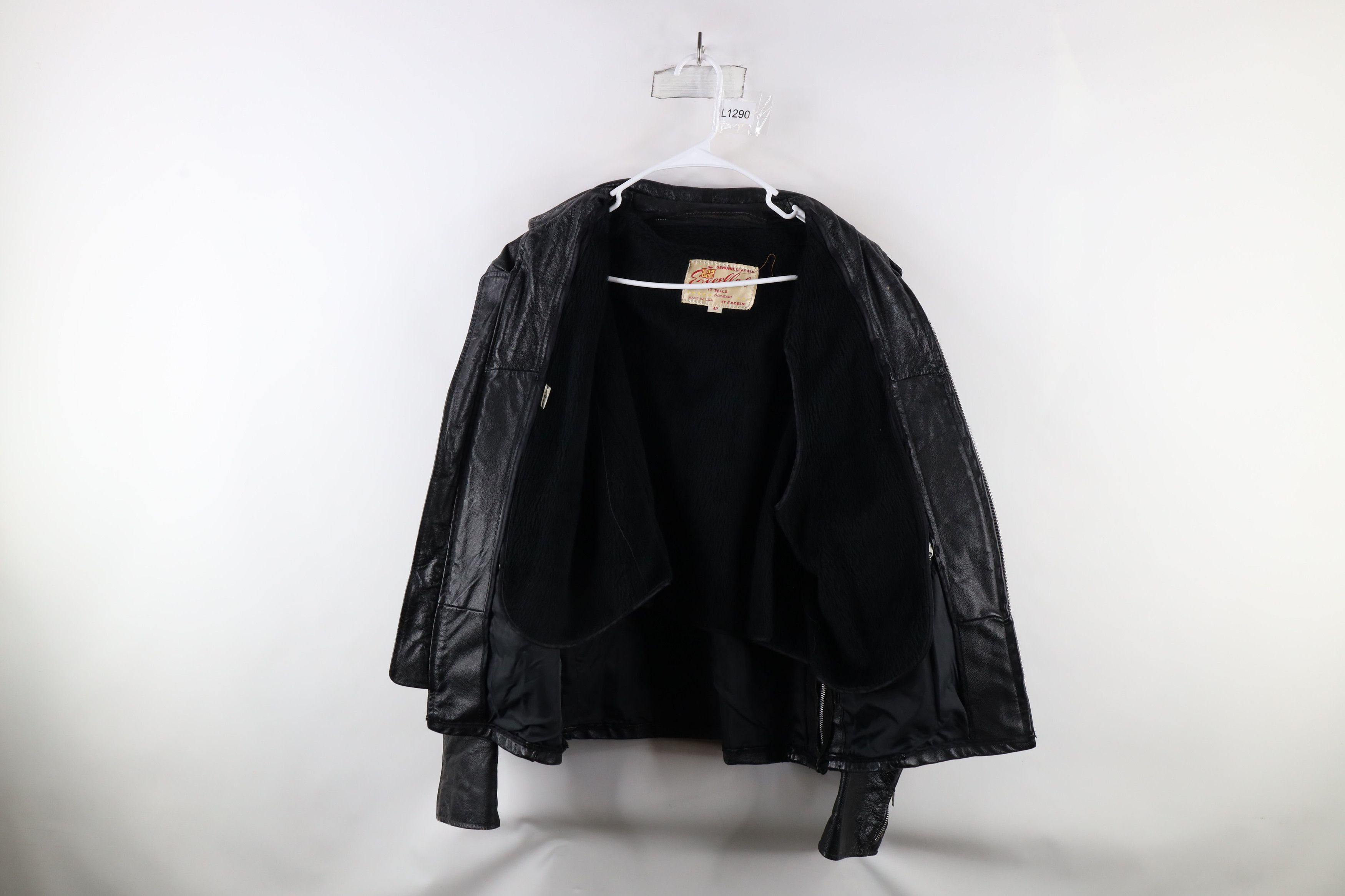Vintage Vintage 70s Streetwear Leather Cafe Racer Bomber Jacket USA Size US L / EU 52-54 / 3 - 9 Thumbnail