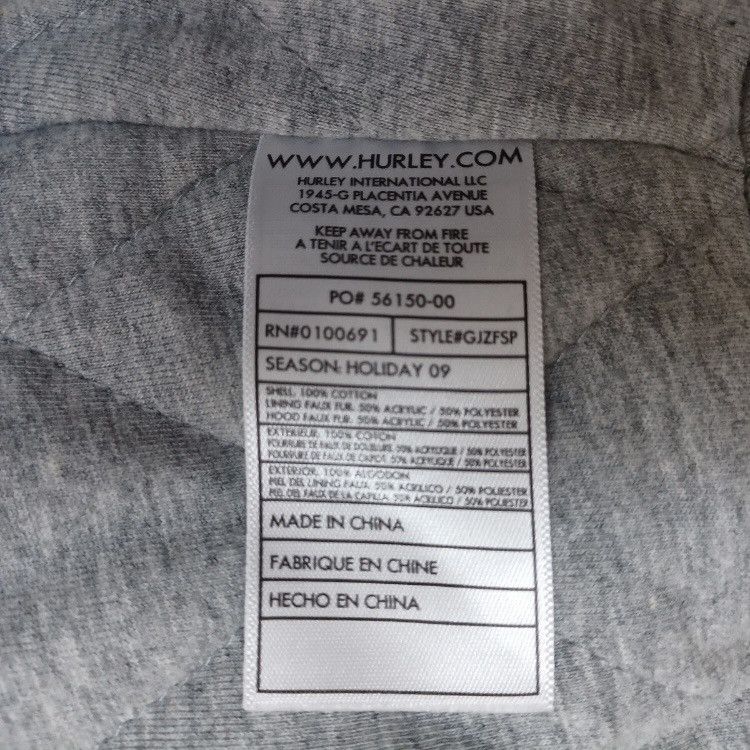 Hurley Hurley Hooded Faux Fur Trim Cargo Bomber Jacket Size M / US 6-8 / IT 42-44 - 10 Thumbnail