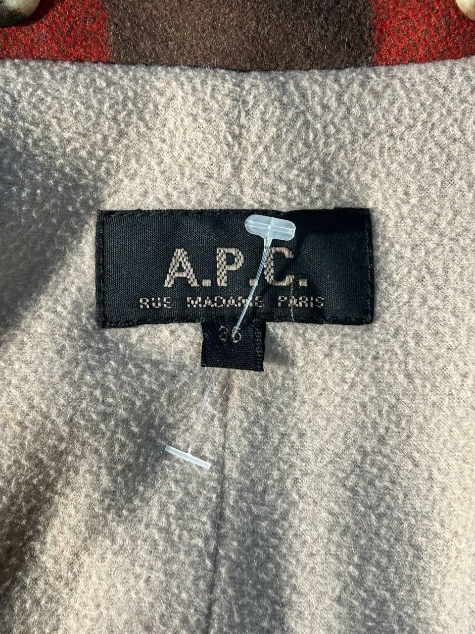 A.P.C. A.P.C. Buffalo Check Bomber Jacket Red/Brown Wool Vintage Size S / US 4 / IT 40 - 11 Thumbnail