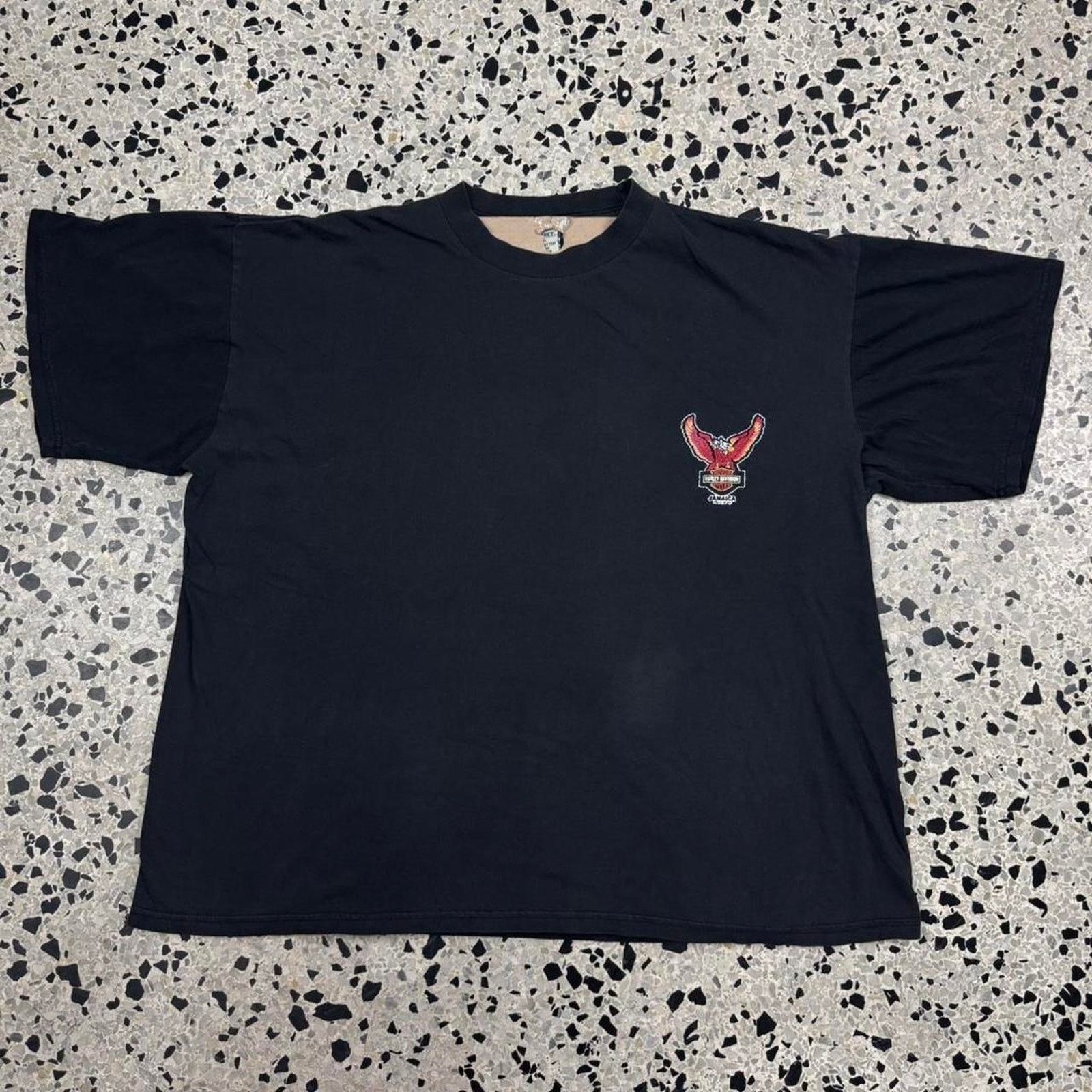 Harley Davidson × Vintage VINTAGE Y2K HARLEY DAVIDSON JAMAICA EAGLE EMBLEM TEE: Size US XL / EU 56 / 4 - 5 Thumbnail
