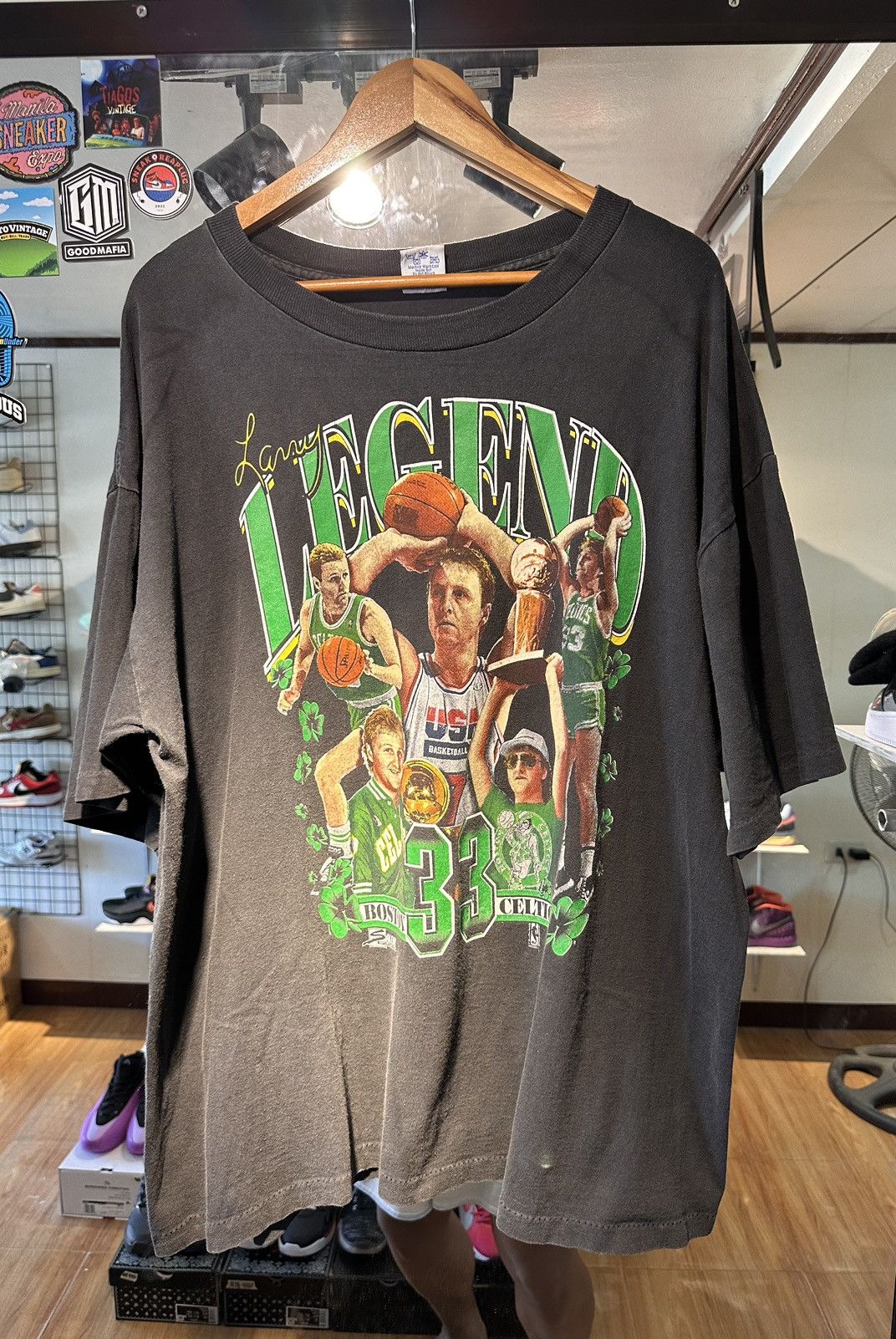 image of Vintage Larry Bird in Black, Men's (Size XL)