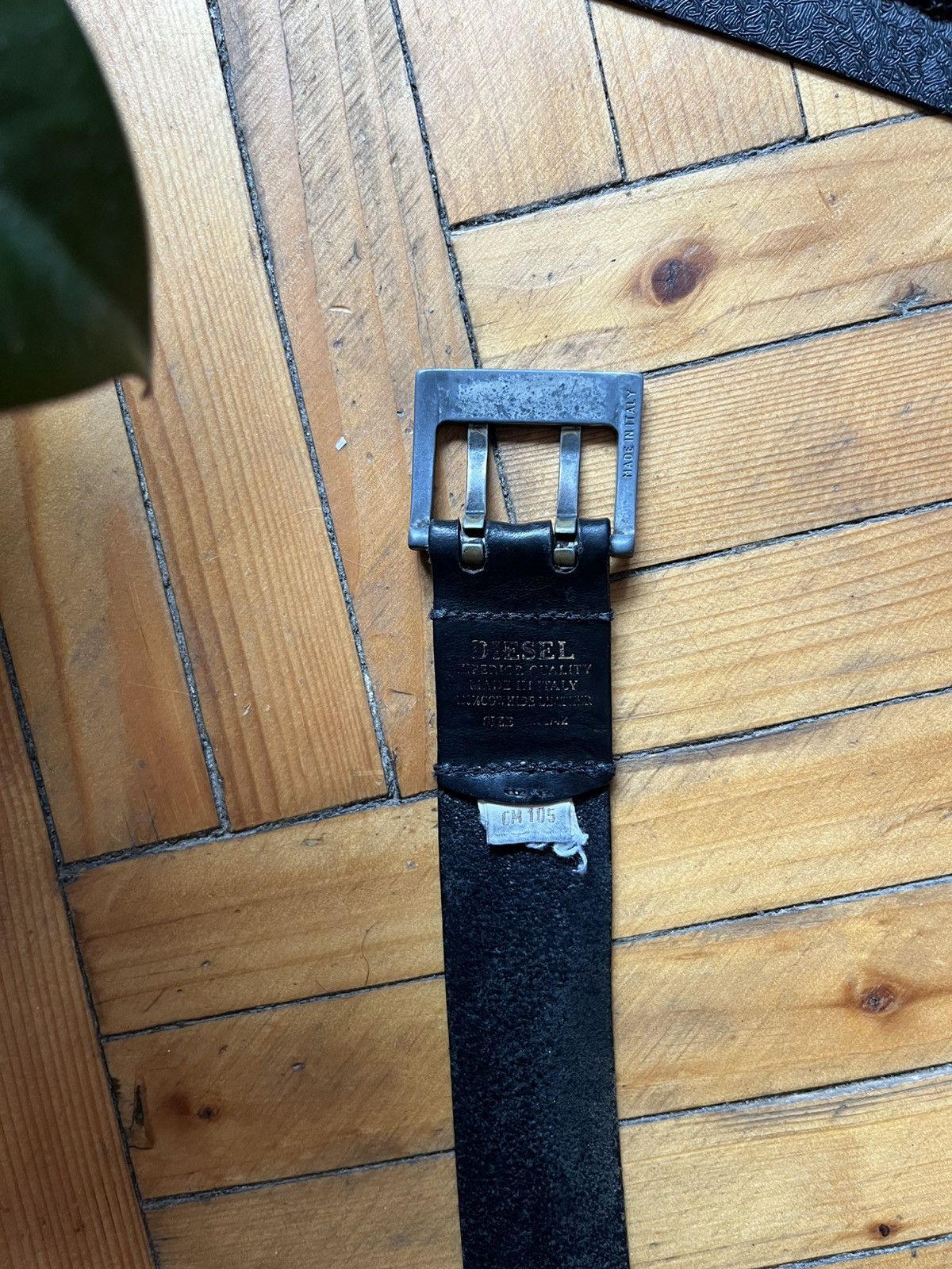 Diesel Vintage Diesel 90's Avant Garde Made In Italy Leather Belt Size ONE SIZE - 3 Thumbnail