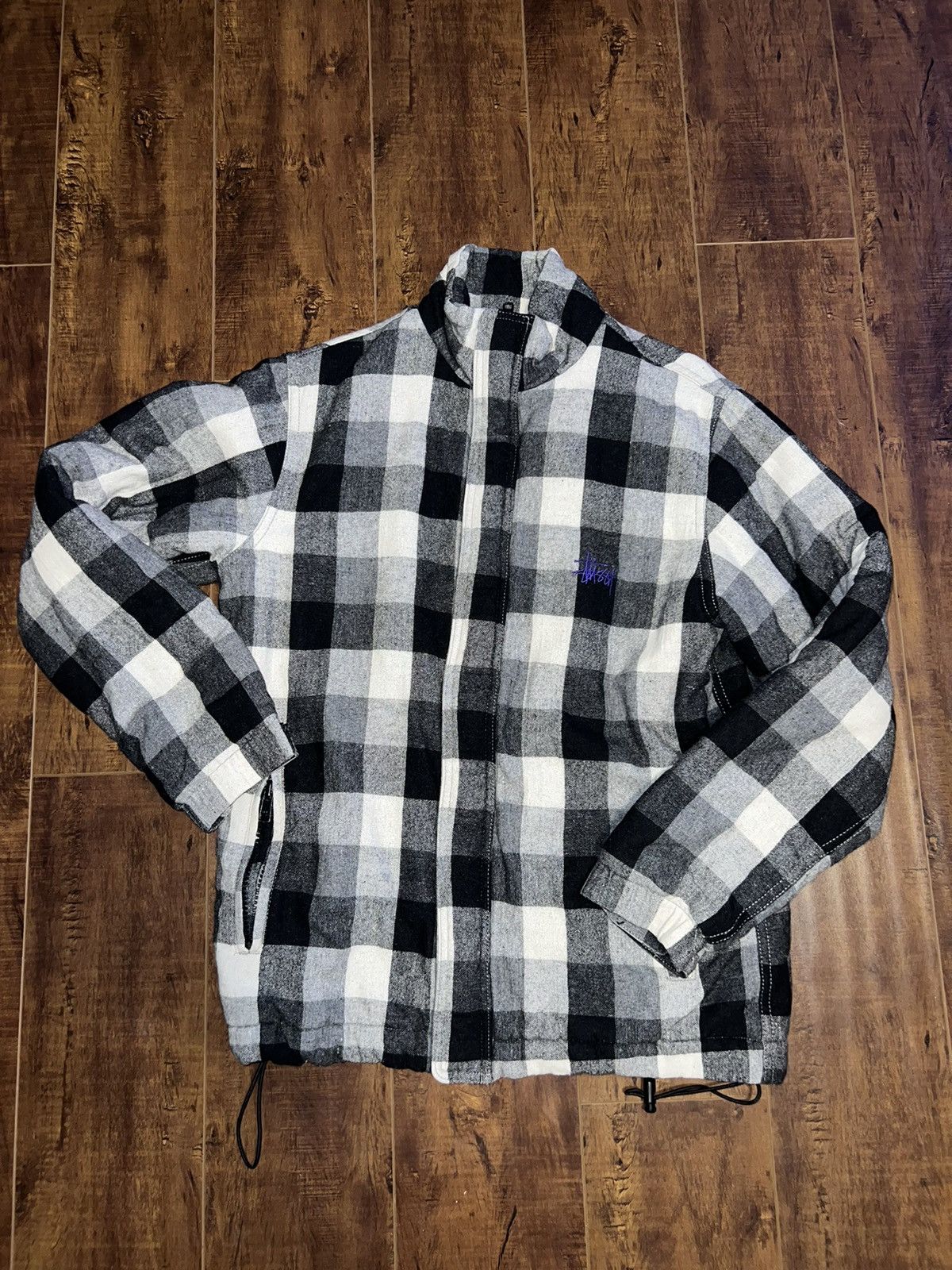 Stussy Zip Up Flannel | Grailed