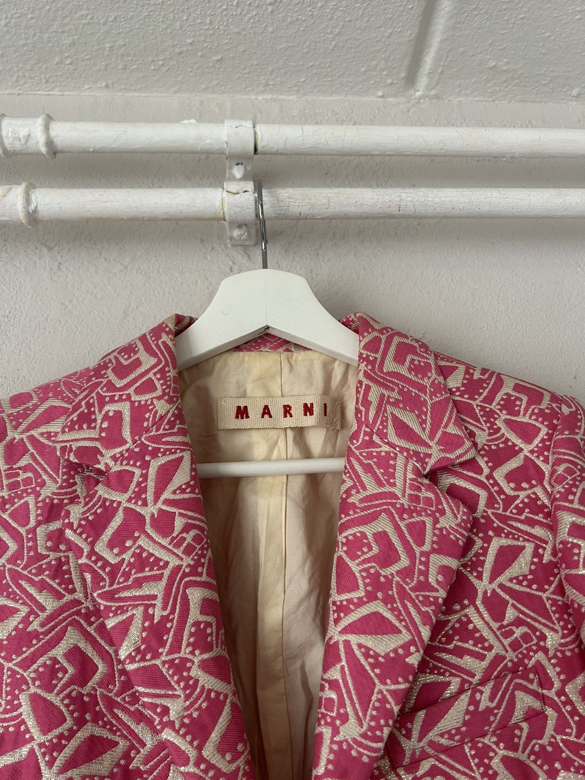 Marni Pink Silk Blend Blazer Size M / US 6-8 / IT 42-44 - 4 Thumbnail