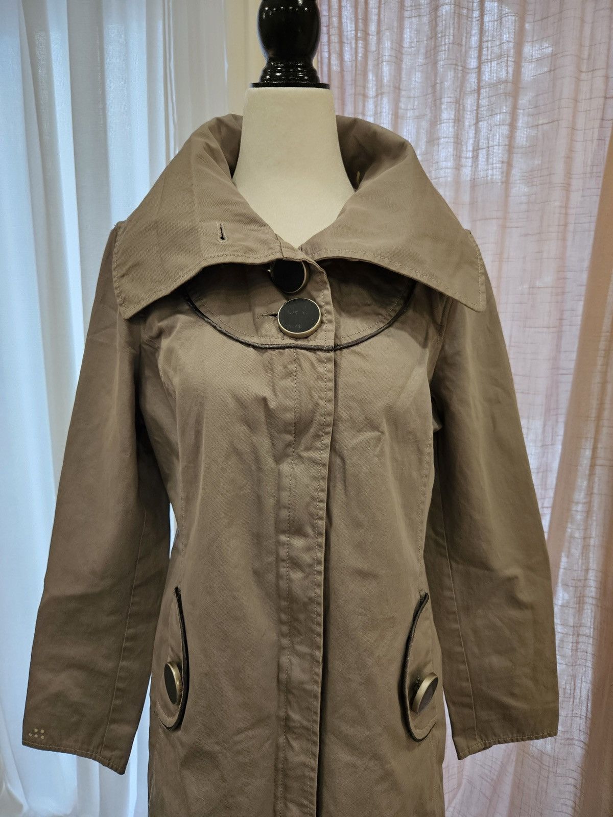 Designer × Soia & Kyo × Vintage SOIA & KYO Gray Adjustable Large Lapels Coat Size L / US 10 / IT 46 - 5 Thumbnail