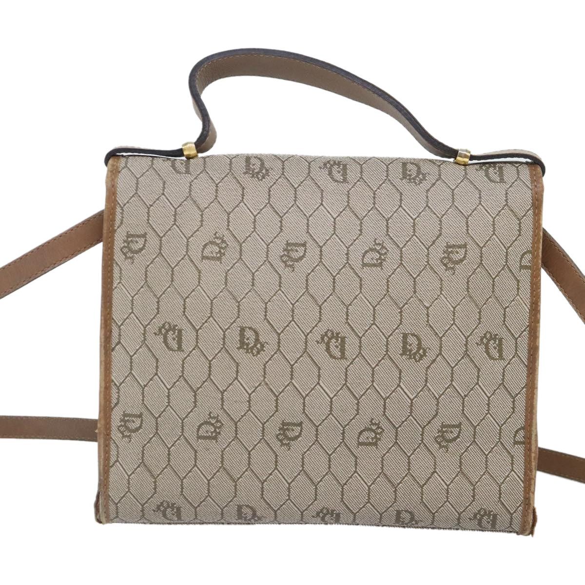 Dior DIOR Honeycomb Canvas Bag Pvc Leather Beige Gold Size ONE SIZE - 3 Thumbnail