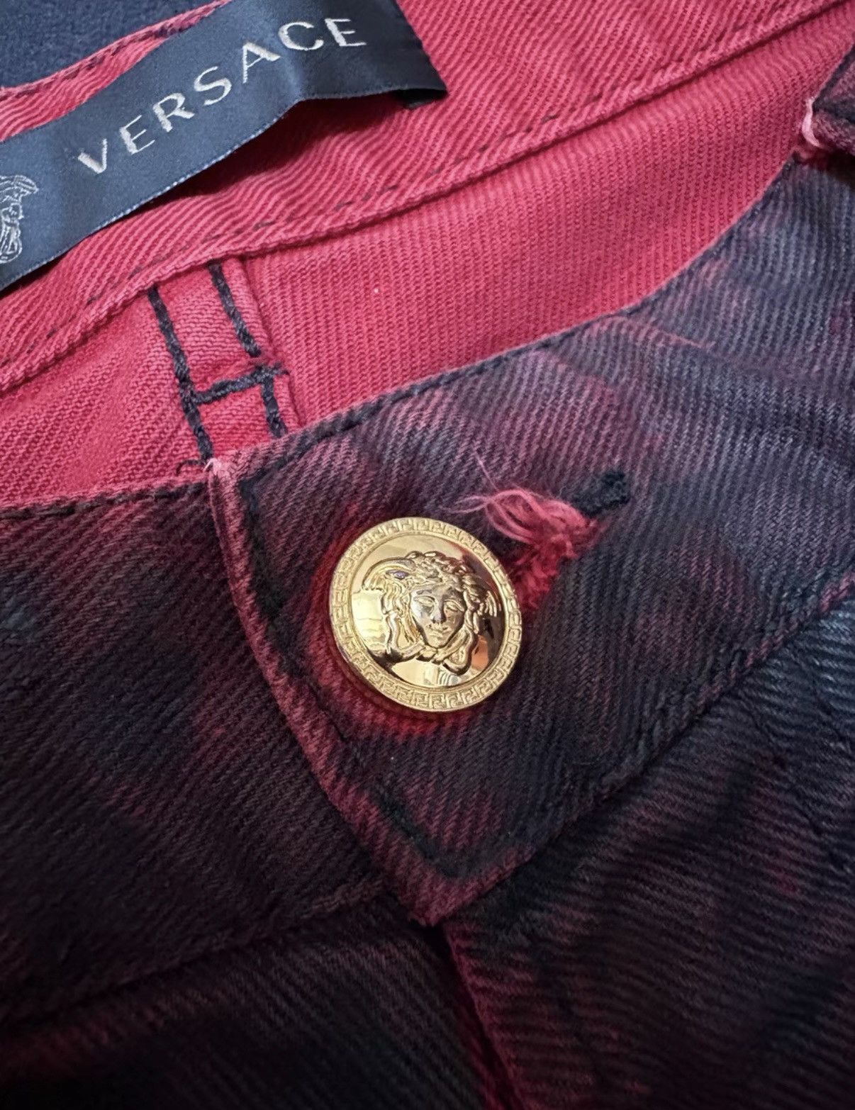 Versace Indie Sleaze Icon | Versace Coated Jeans Size US 35 - 5 Thumbnail