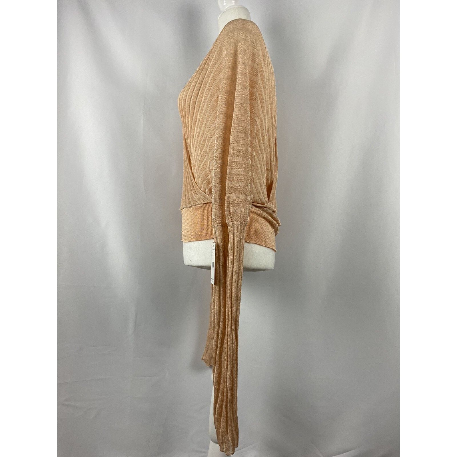 Free People FREE PEOPLE Womens Orange Long Sleeve Surplic Size L A002083 Size L / US 10 / IT 46 - 3 Thumbnail