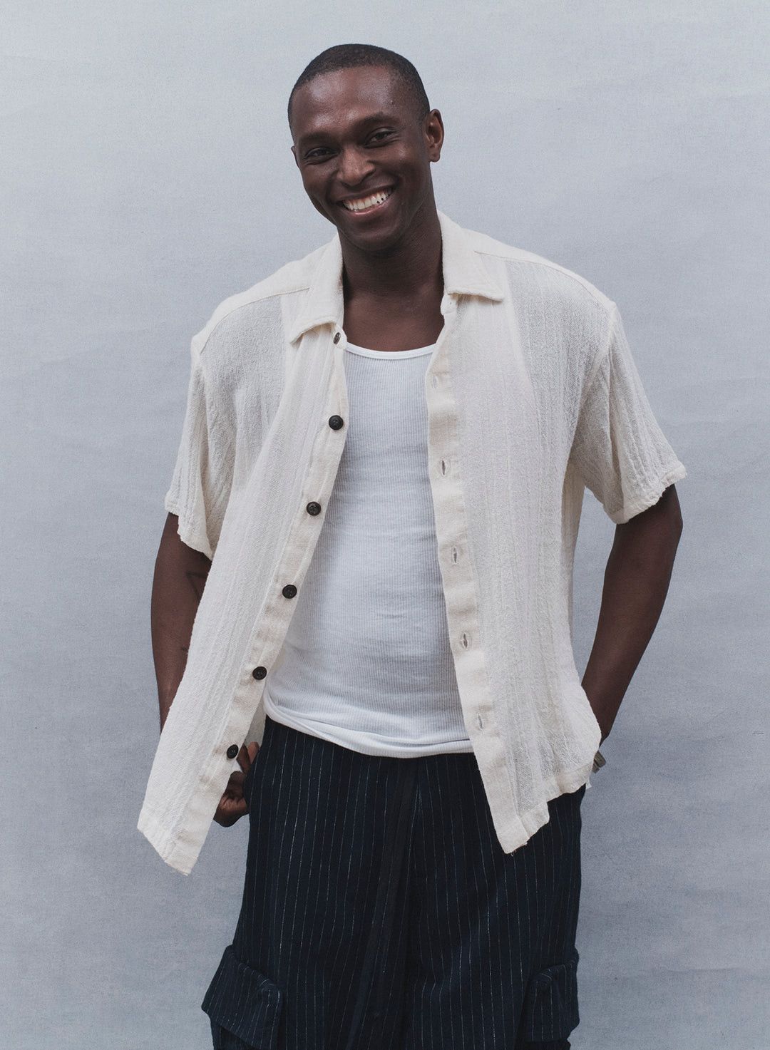 Greg Lauren $750 Greg Lauren Ivory Mesh Short Sleeved Boxy Shirt Size US XXL / EU 58 / 5 - 1 Thumbnail
