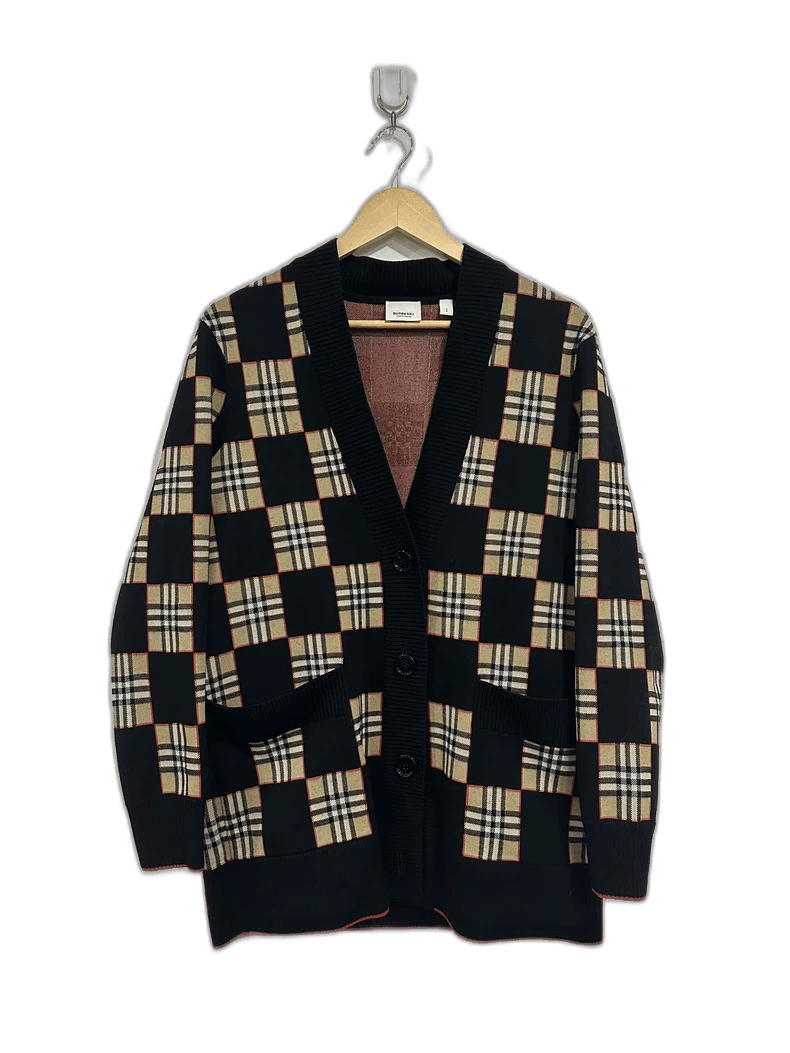 Burberry Burberry Black Checkered Cardigan Size US S / EU 44-46 / 1 - 1 Thumbnail