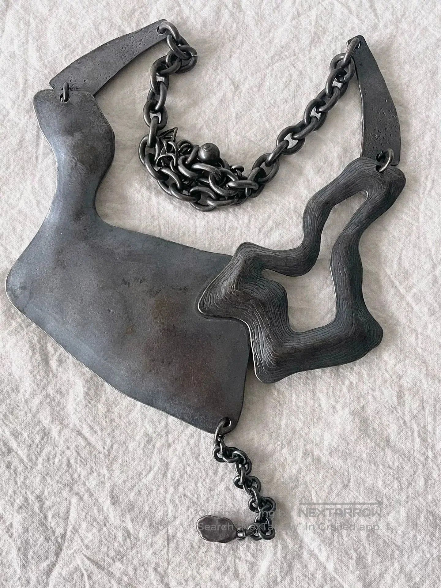 KIJIMA TAKAYUKI EIKO KONDO Artistic Metal Asymmetrical Necklace. Size ONE SIZE - 9 Thumbnail