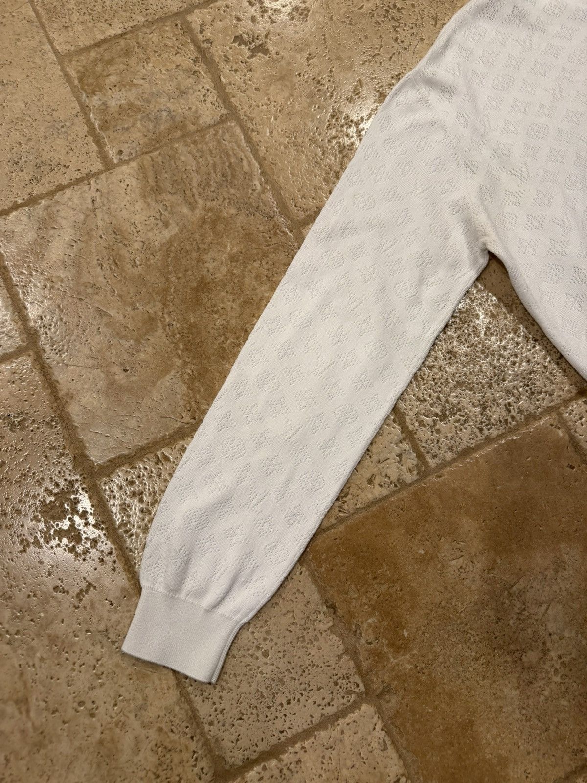 Louis Vuitton Louis Vuitton Monogram Pointelle Cotton Pullover Sweatshirt Size US XXL / EU 58 / 5 - 10 Thumbnail
