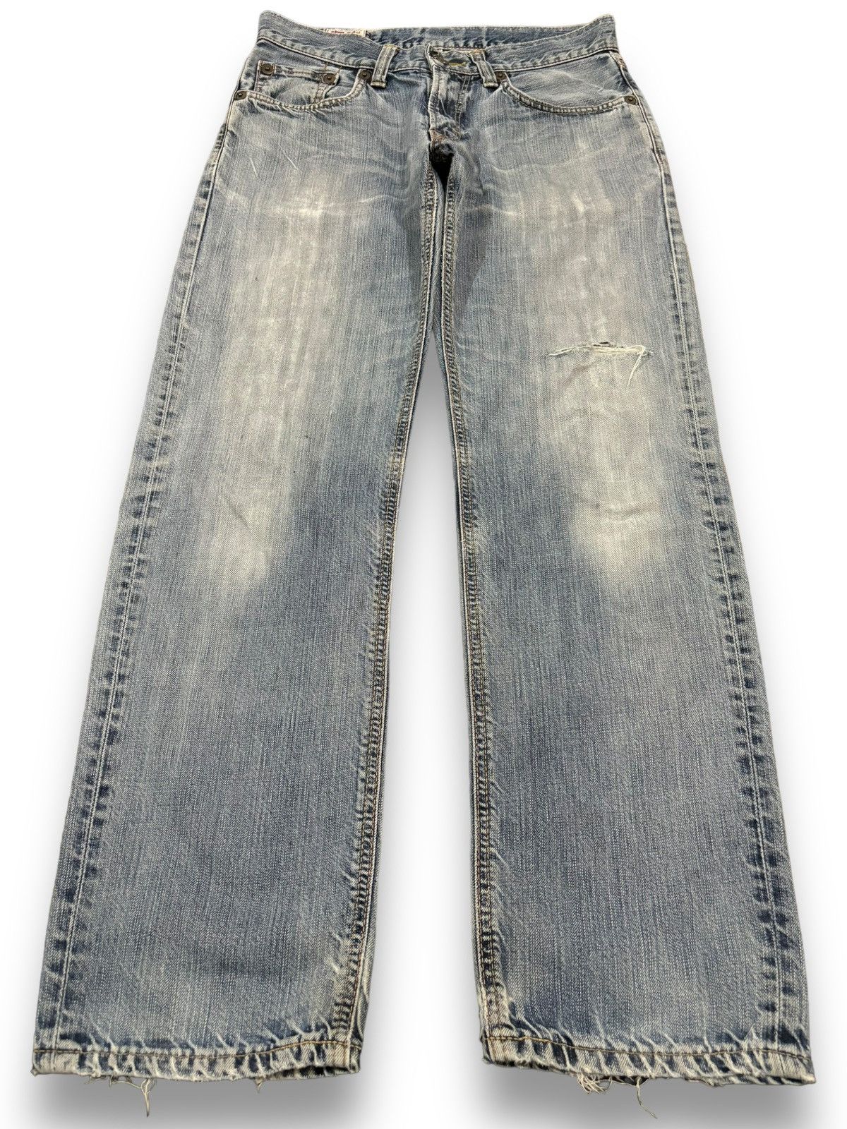Edwin Vintage Edwin 503 Premium Blue Wash Distressed Grunge Jeans Size US 30 / EU 46 - 1 Thumbnail