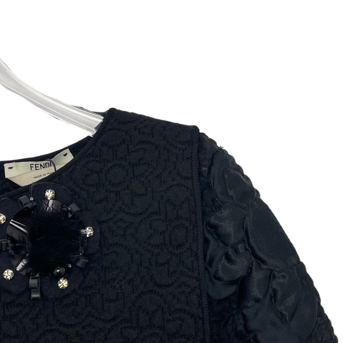 Fendi Fendi V-neck pullover midi long-sleeve dress K26WX Size S / US 4 / IT 40 - 3 Thumbnail