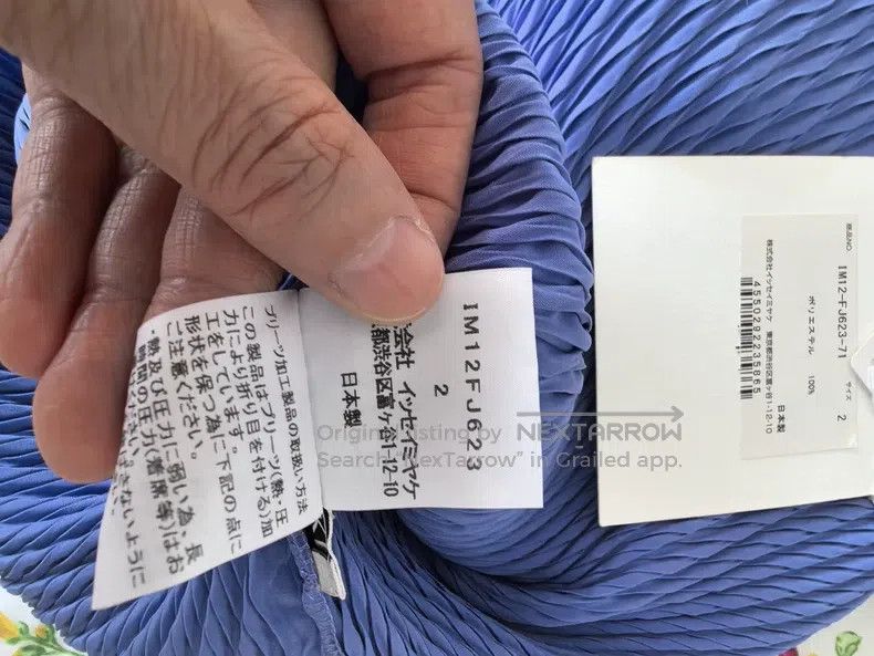 Issey Miyake Issey Miyake Blue-Purple Small Fish Scale Long Sleeve Top Size M / US 6-8 / IT 42-44 - 5 Thumbnail