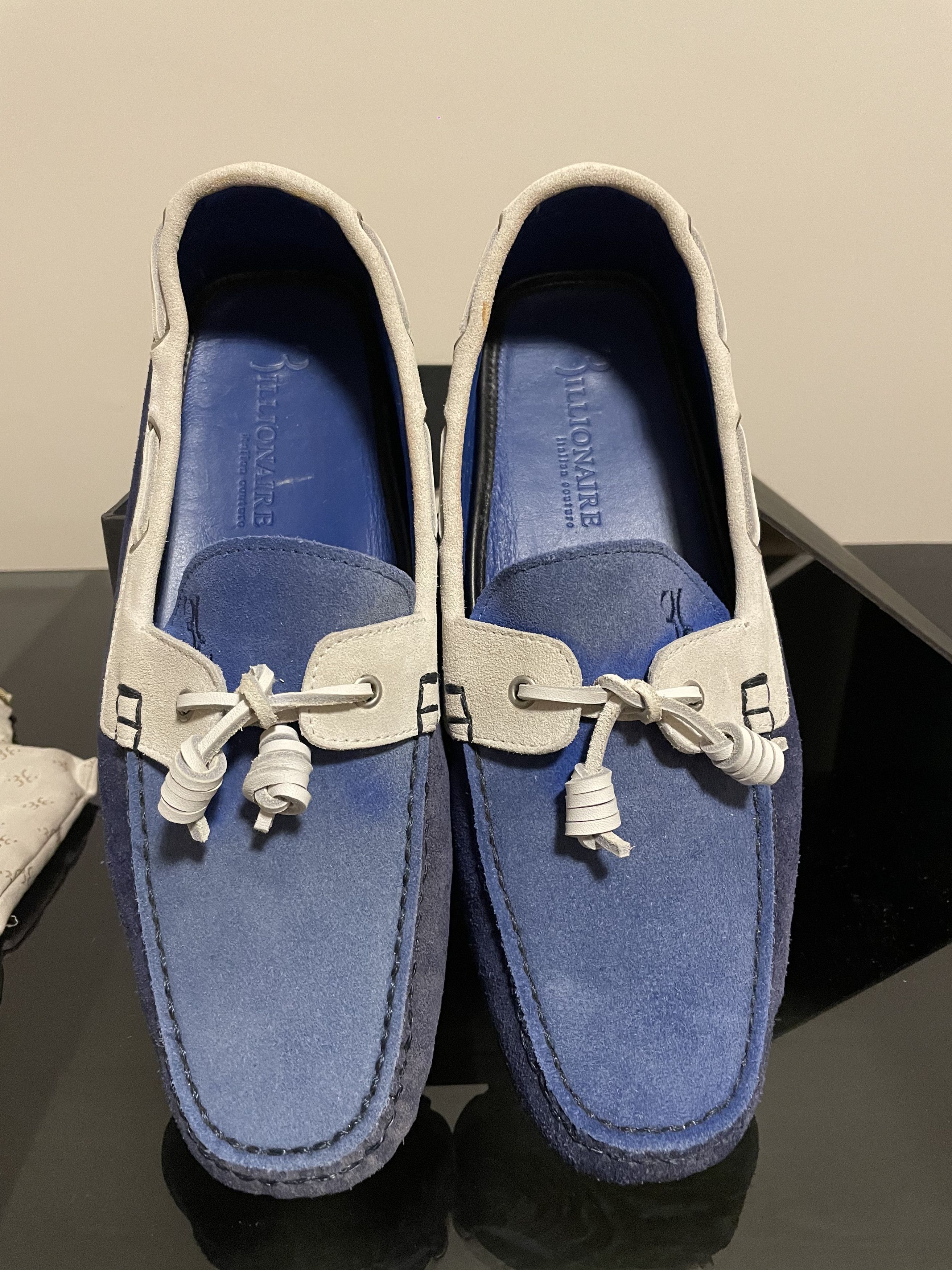 Billionaire Couture Billionaire Blue Suede Loafers 41 Size US 8 / EU 41 - 1 Thumbnail