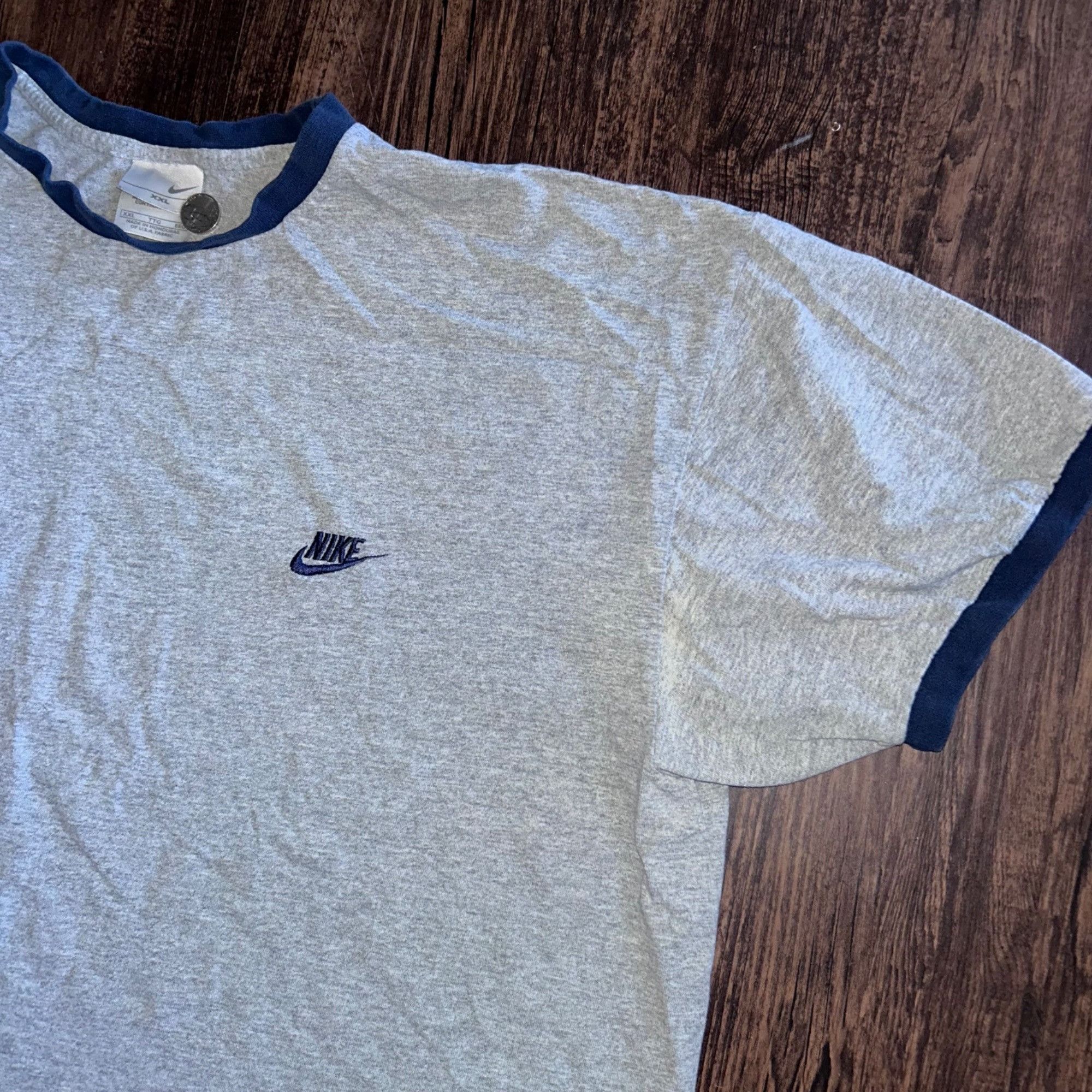 Nike Vintage/Y2K Gray Nike Shirt Size US XXL / EU 58 / 5 - 2 Thumbnail