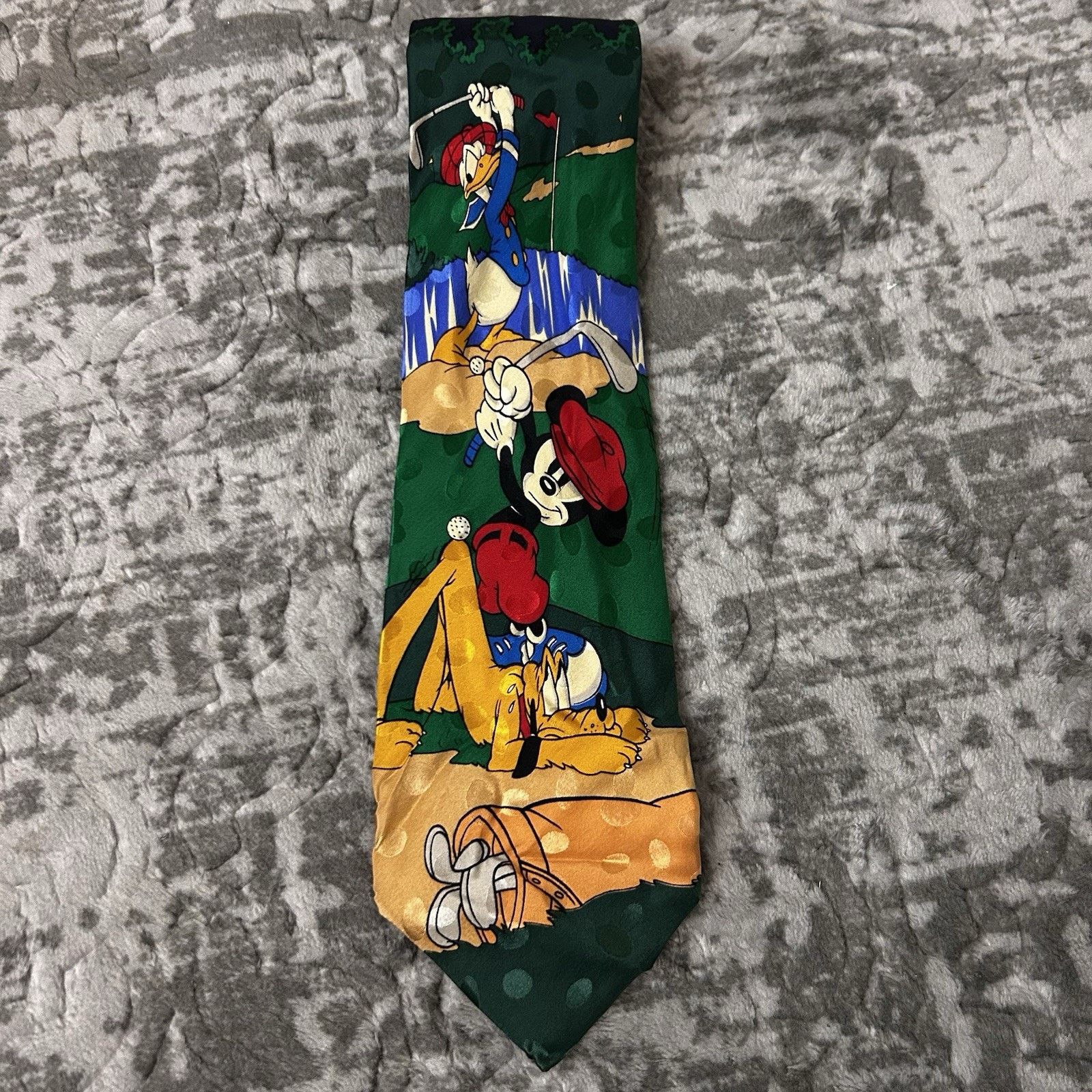 Disney Vintage Disney Mickey’s Inc 1928 Golf Sport Themed 100% Silk Size ONE SIZE - 8 Thumbnail