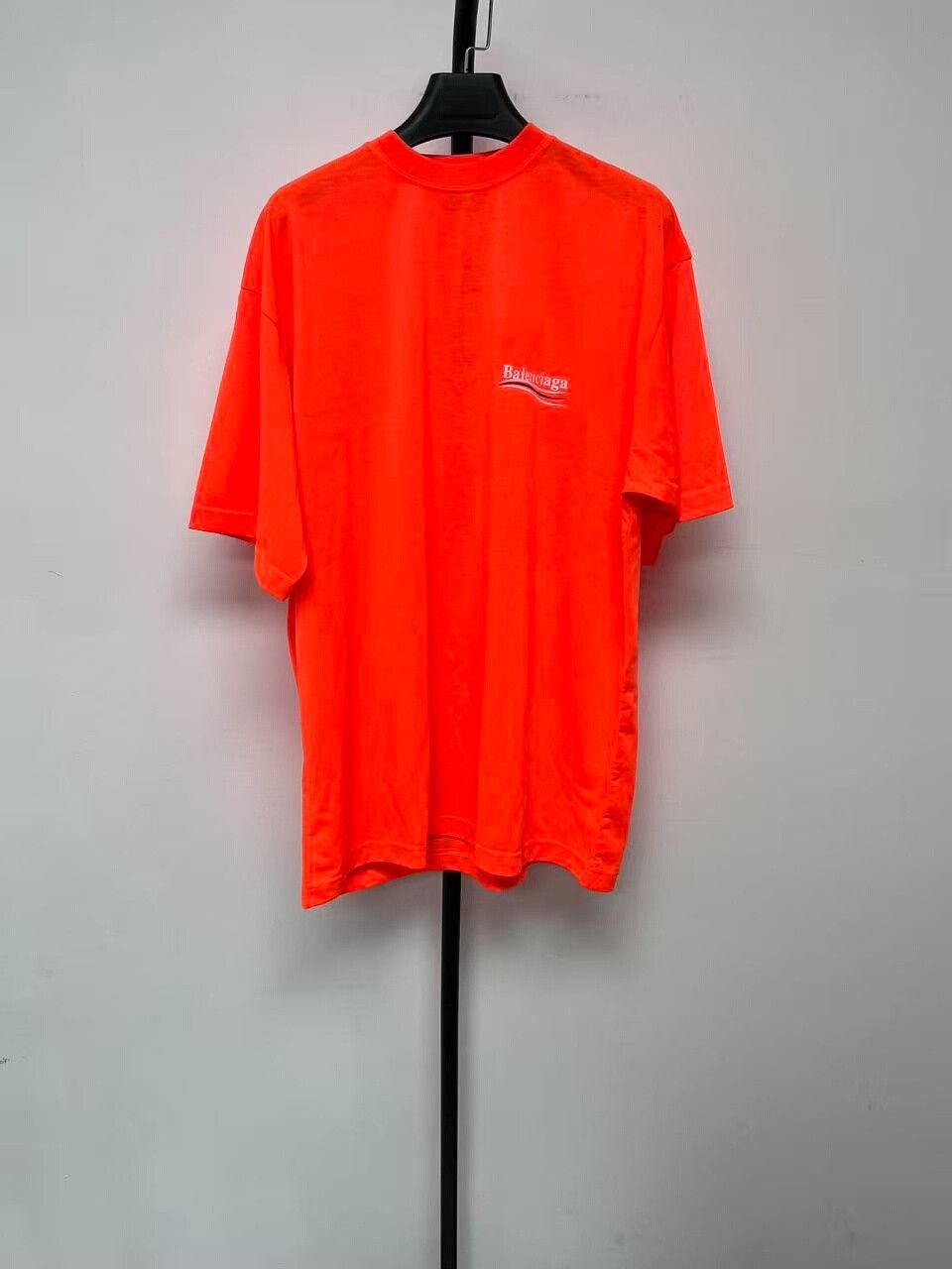 balenciaga men's orange short sleeve t-shirt