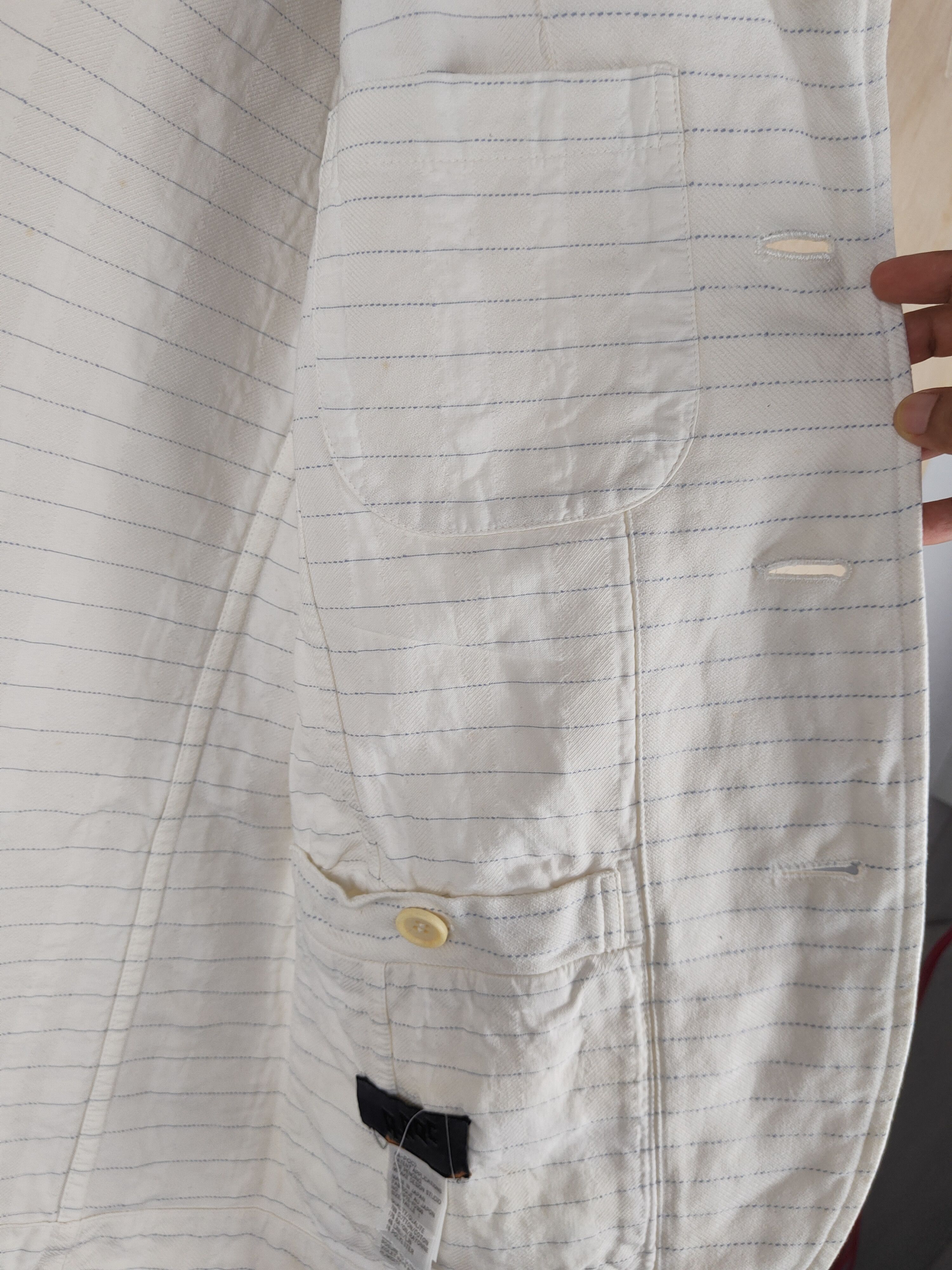 Issey Miyake DL Issey Miyake A-Poc stripe White jacket Blazers #S2492 Size US M / EU 48-50 / 2 - 3 Thumbnail