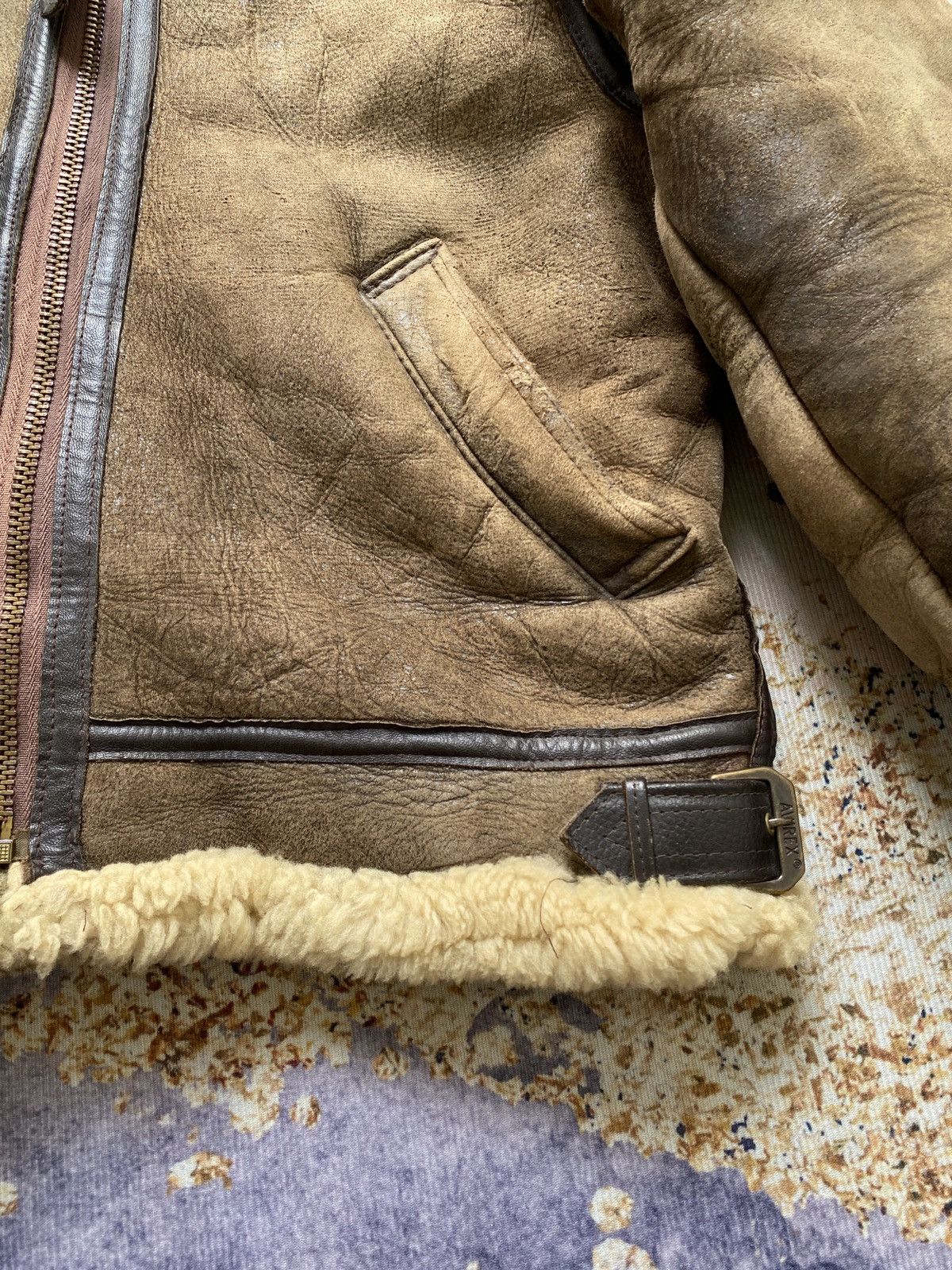Avirex Vintage 80s Avirex B3 Sheepskin Us Army Air Force Jacket Size US L / EU 52-54 / 3 - 9 Thumbnail