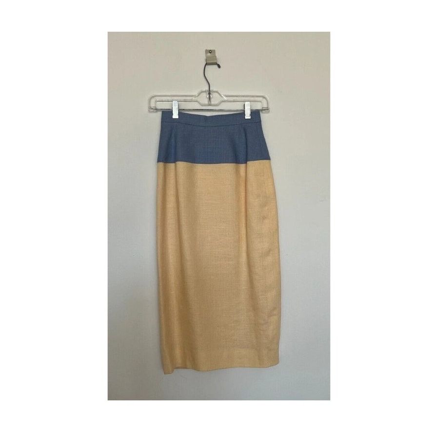 Oscar De La Renta VINTAGE 70'S Oscar De La Renta Couture SKIRT + MATCHING TOP Size 27" / US 4 / IT 40 - 7 Thumbnail