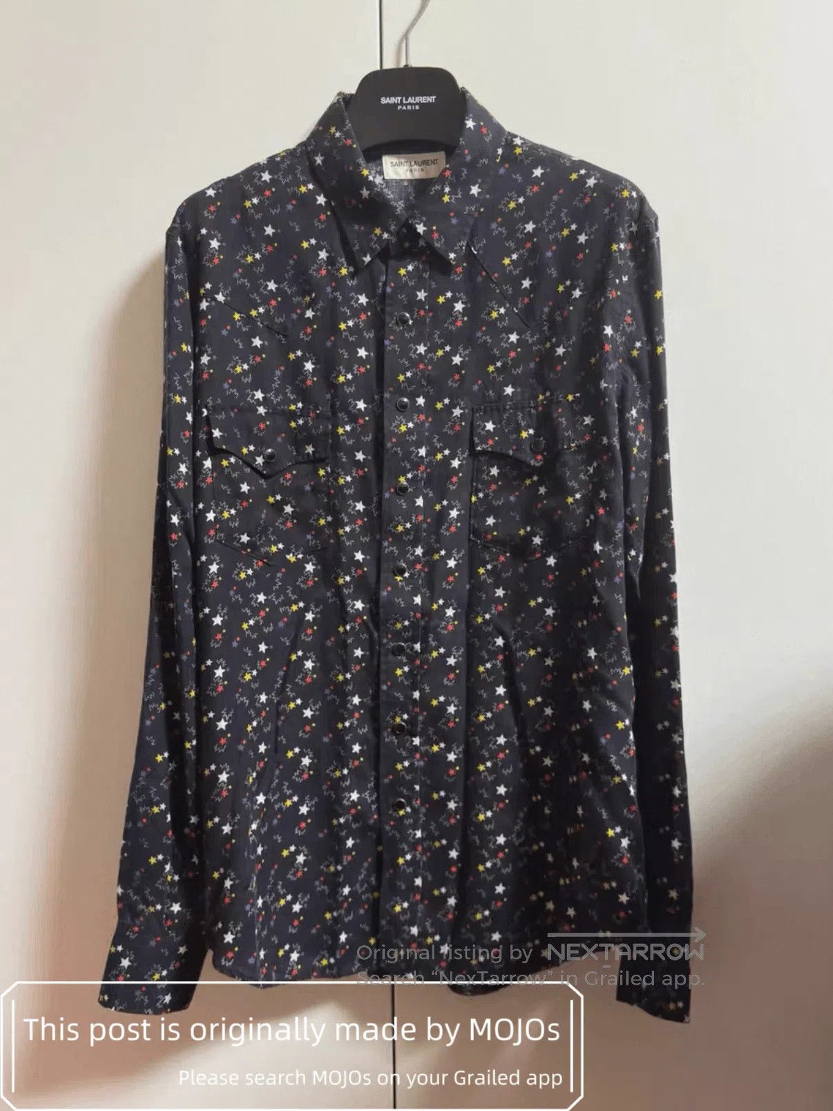 Saint Laurent Paris Sz XL Saint Laurent Paris Colorful Stars Shirt mojos5824. Size US XL / EU 56 / 4 - 1 Thumbnail