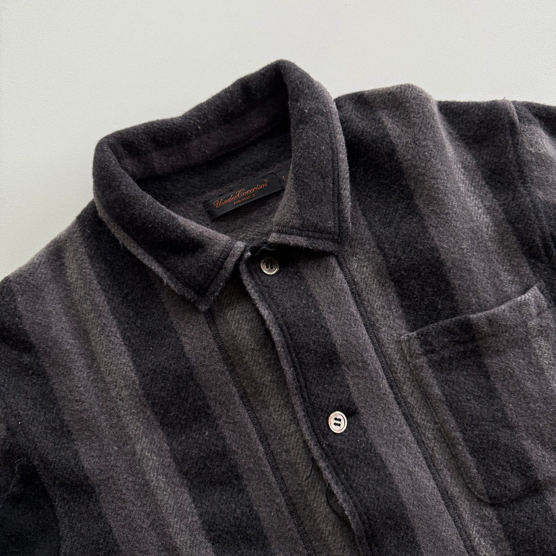 Undercover AW03 Paper Doll Hybrid Reconstructed Wool Overshirt Size US L / EU 52-54 / 3 - 7 Thumbnail