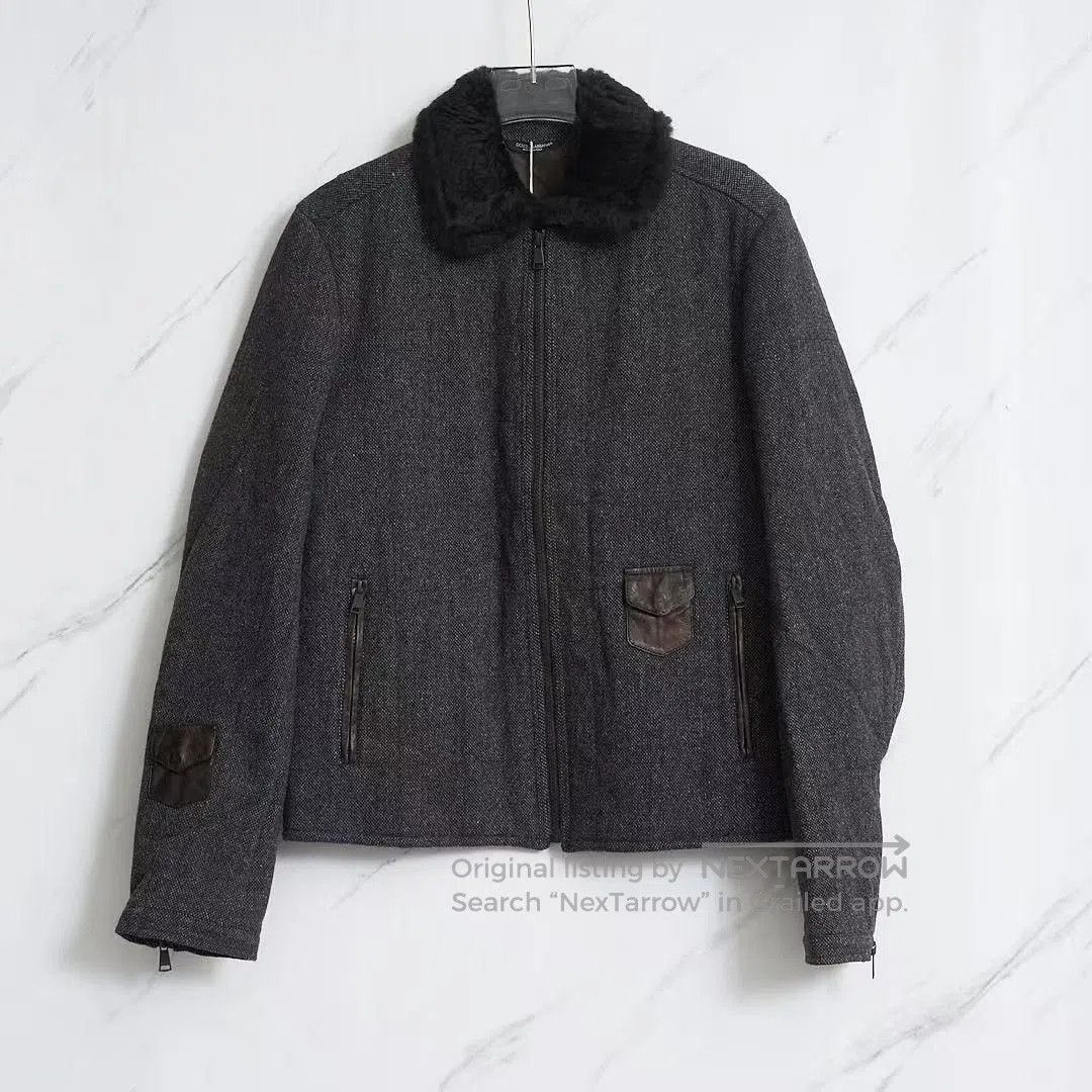 Dolce & Gabbana Dolce&Gabbana Men's Fur Collar Padded Coat. Size US M / EU 48-50 / 2 - 1 Thumbnail