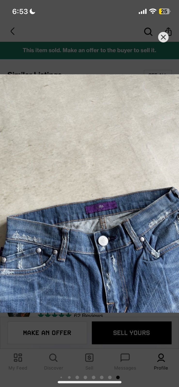 Other Flared Hysteric Glamour LGB If Six Was Nine Denim Jeans y2k Size US 30 / EU 46 - 11 Thumbnail