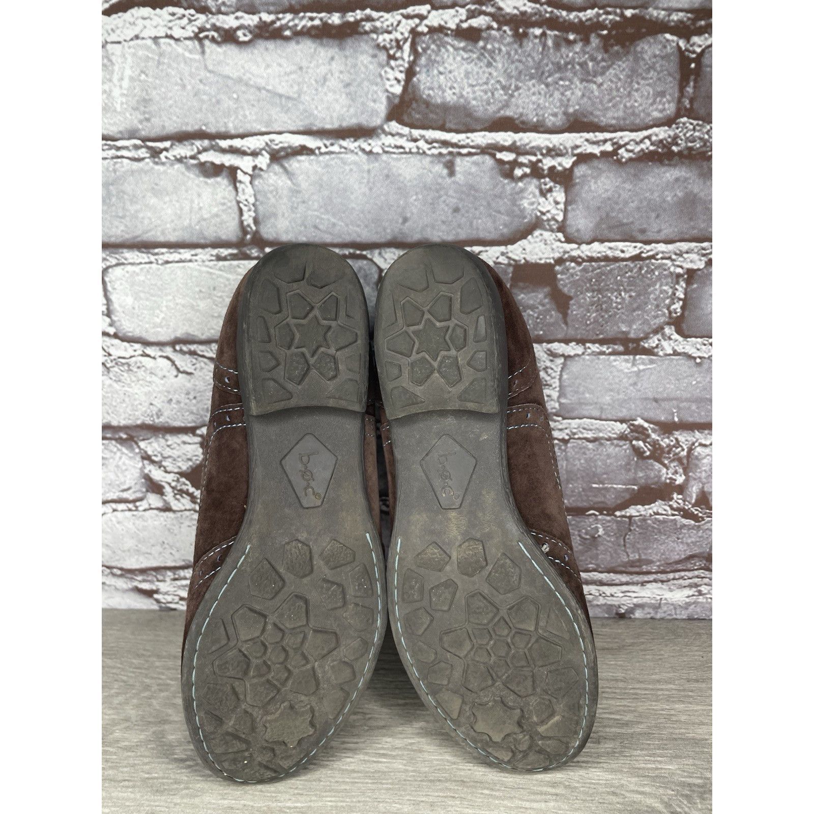 Born Born BOC Suzette Wingtips Shoes Brown Suede Blue Stitching O Size US 8.5 / IT 38.5 - 23 Thumbnail