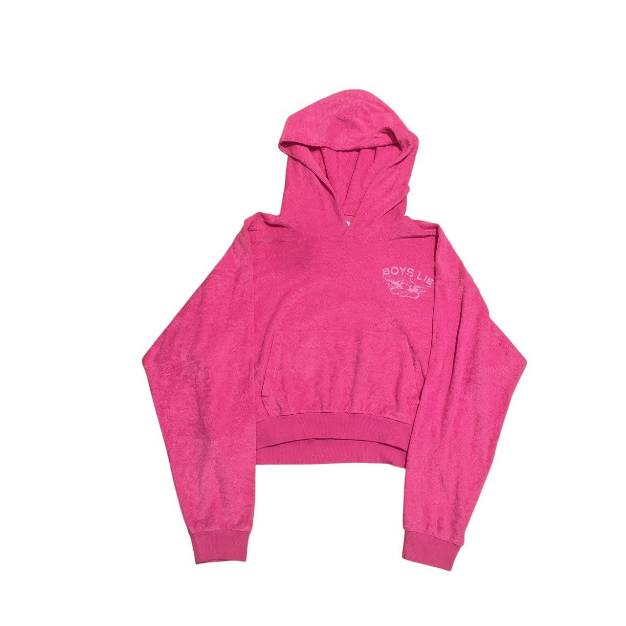 Boys Lie Boys Lie Vintage Pink Breeze Cropped Hoodie One Size Size ONE SIZE - 1 Thumbnail