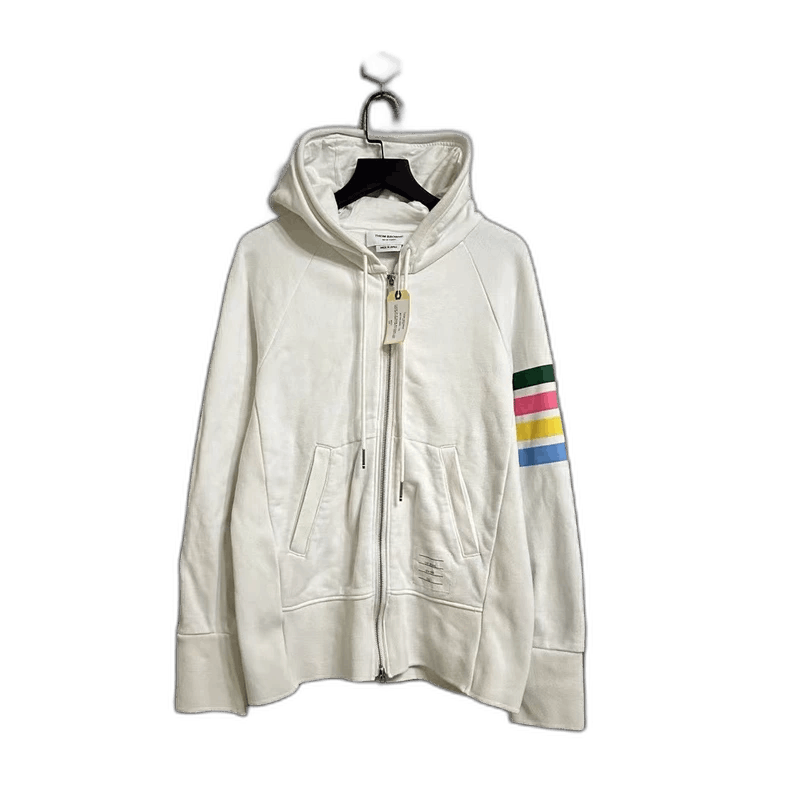 Thom Browne Thom Browne Color Stripe Hoodie Jacket-yf Size US S / EU 44-46 / 1 - 1 Thumbnail