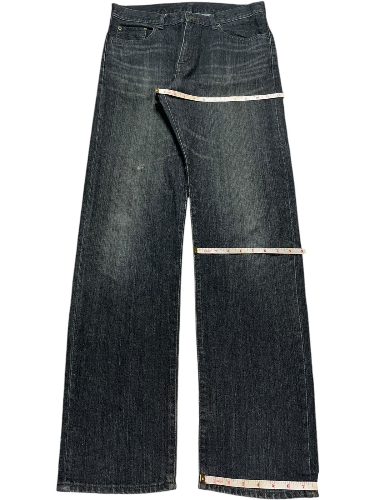 Japanese Brand × Uniqlo SALES🔥Vintage Japanese Uniqlo Mud Wash Distress Loose Jeans Size US 32 / EU 48 - 14 Thumbnail