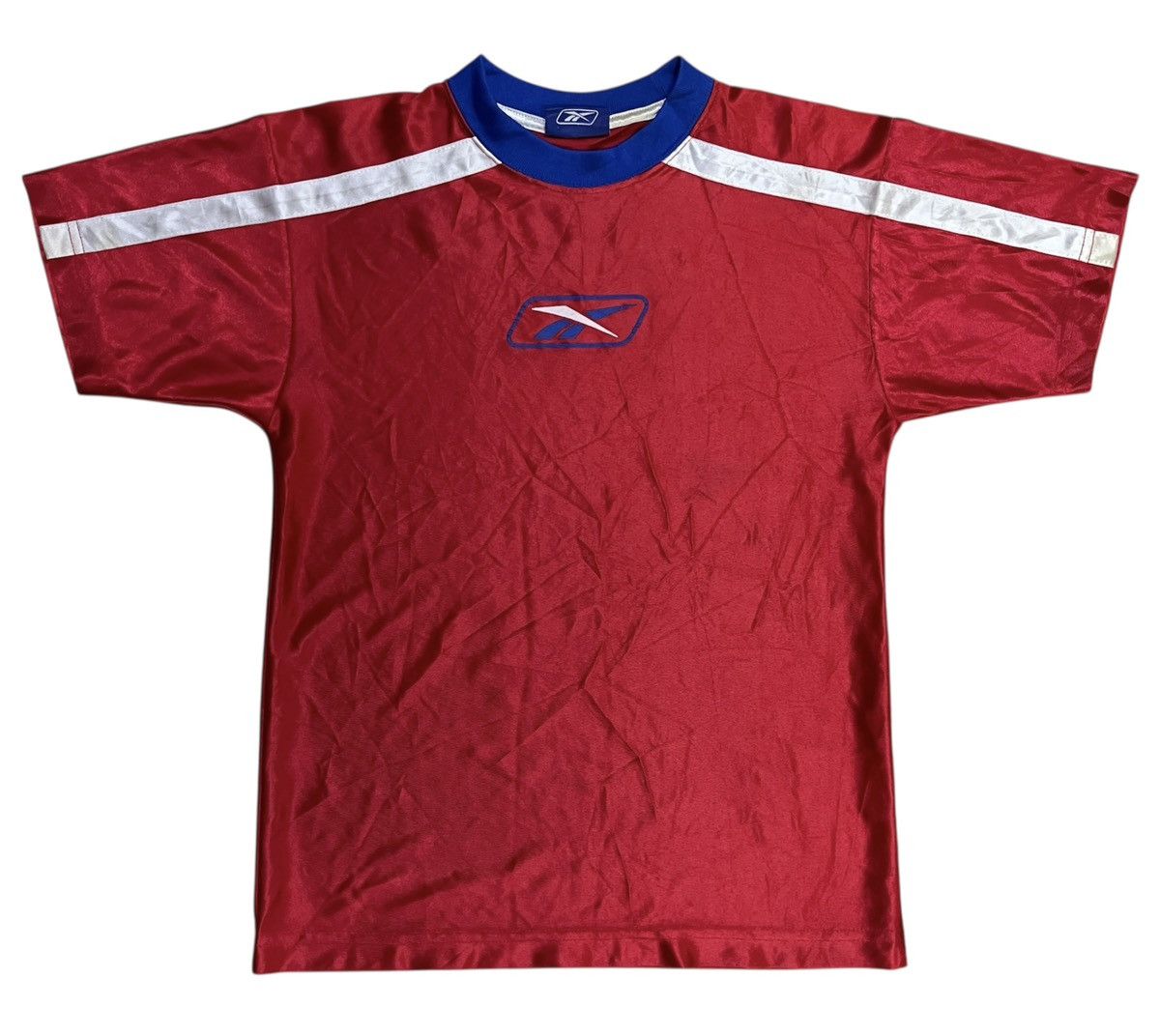Umbro × Vintage Vintage Reebok Metallic Jersey T Shirt Size XS / US 0-2 / IT 36-38 - 1 Thumbnail