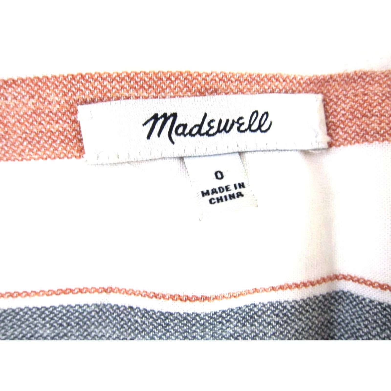 Madewell Madewell Cotton Canvas Green Orange Striped Pocket Zip Overall Jumpsuit Size 0 Size 25" / US 0 / IT 36 - 5 Thumbnail