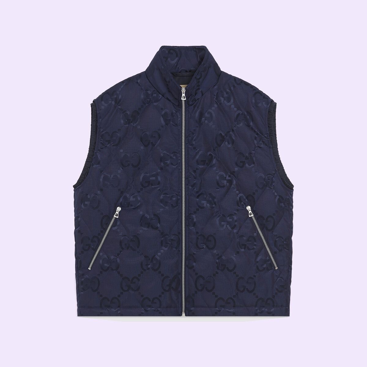 Gucci o1s1wg110225 Quilted GG Jumbo Vest in Navy Blue Size US S / EU 44-46 / 1 - 1 Preview