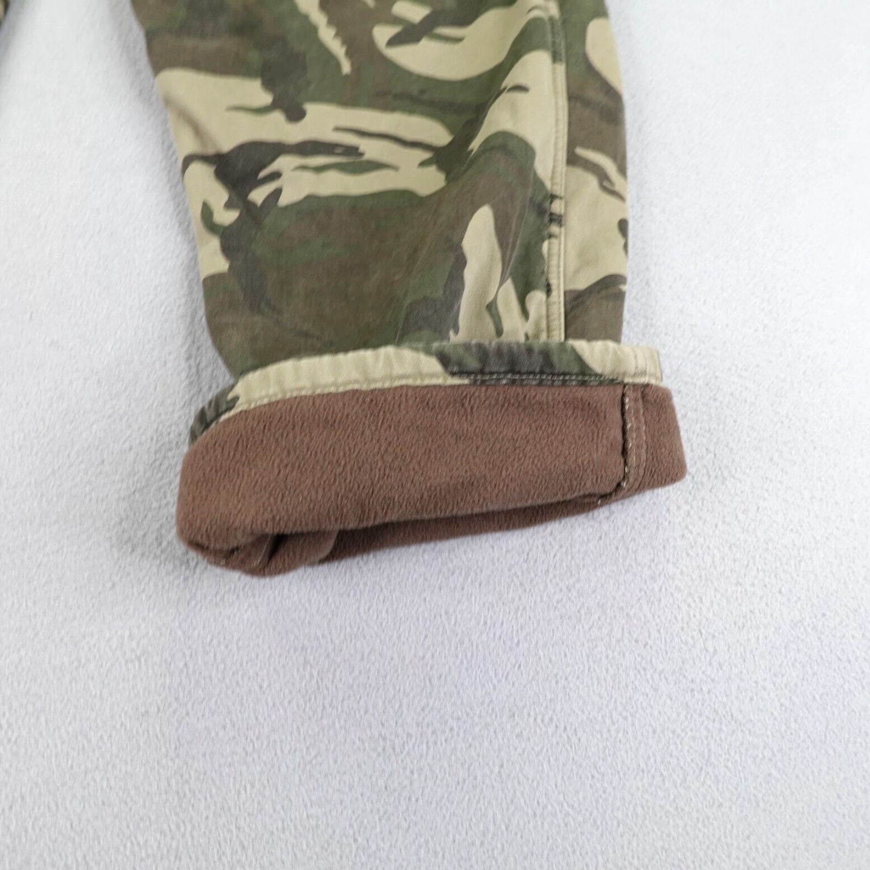 Wrangler Wrangler Pants 40x32 Green Camo Canvas Cargo Fleece Lined Work Winter Mens Size US 40 / EU 56 - 5 Thumbnail