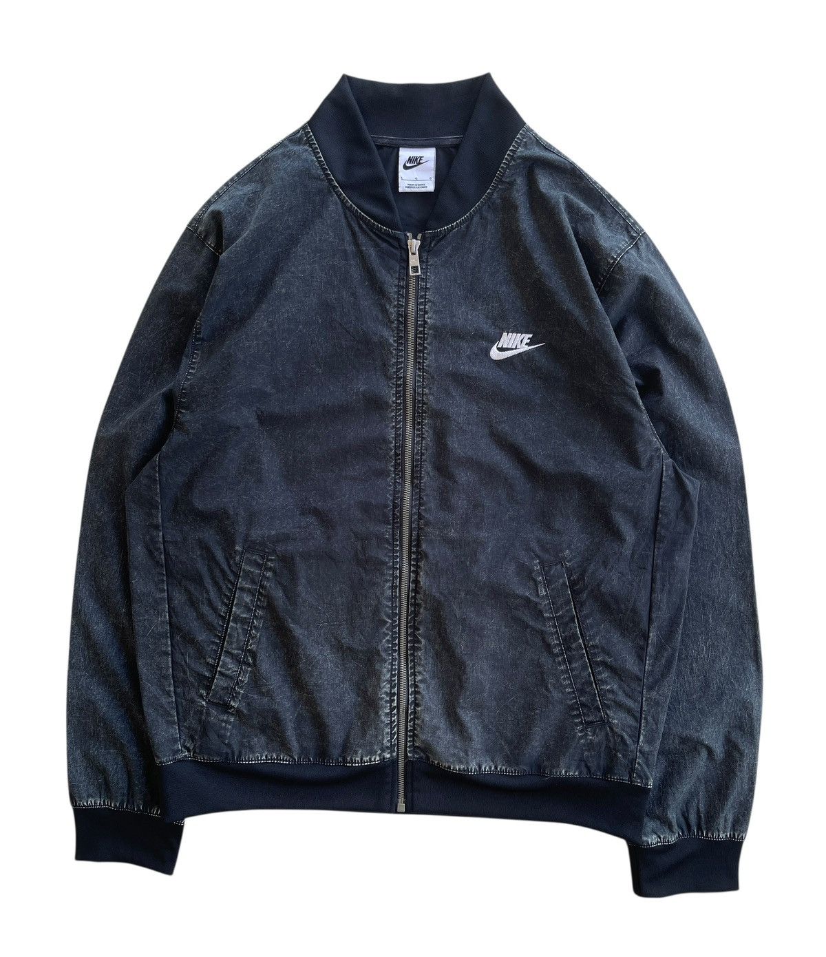 Nike Nike Big Swosh Washed Bomber Jacket Size US L / EU 52-54 / 3 - 1 Thumbnail