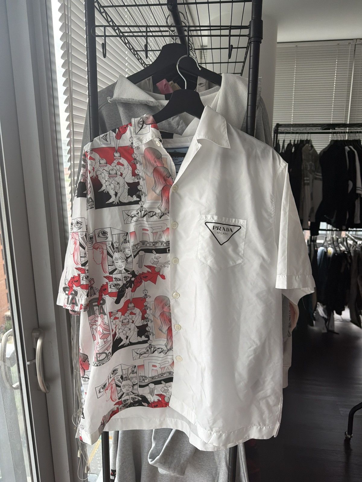 Prada Prada Nylon Button Up Shirt Size US XL / EU 56 / 4 - 3 Thumbnail