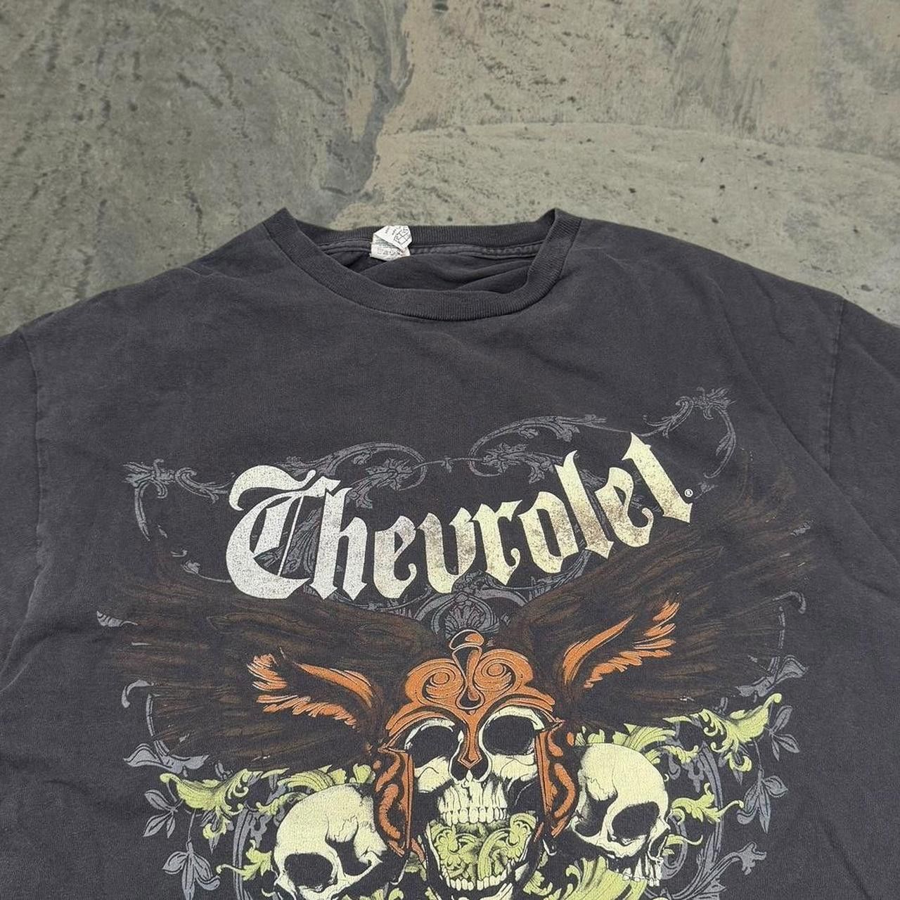 NASCAR × Vintage Vintage Y2K NASCAR Chevrolet Tribal Skulls & Wings T-Shirt Size US L / EU 52-54 / 3 - 2 Thumbnail