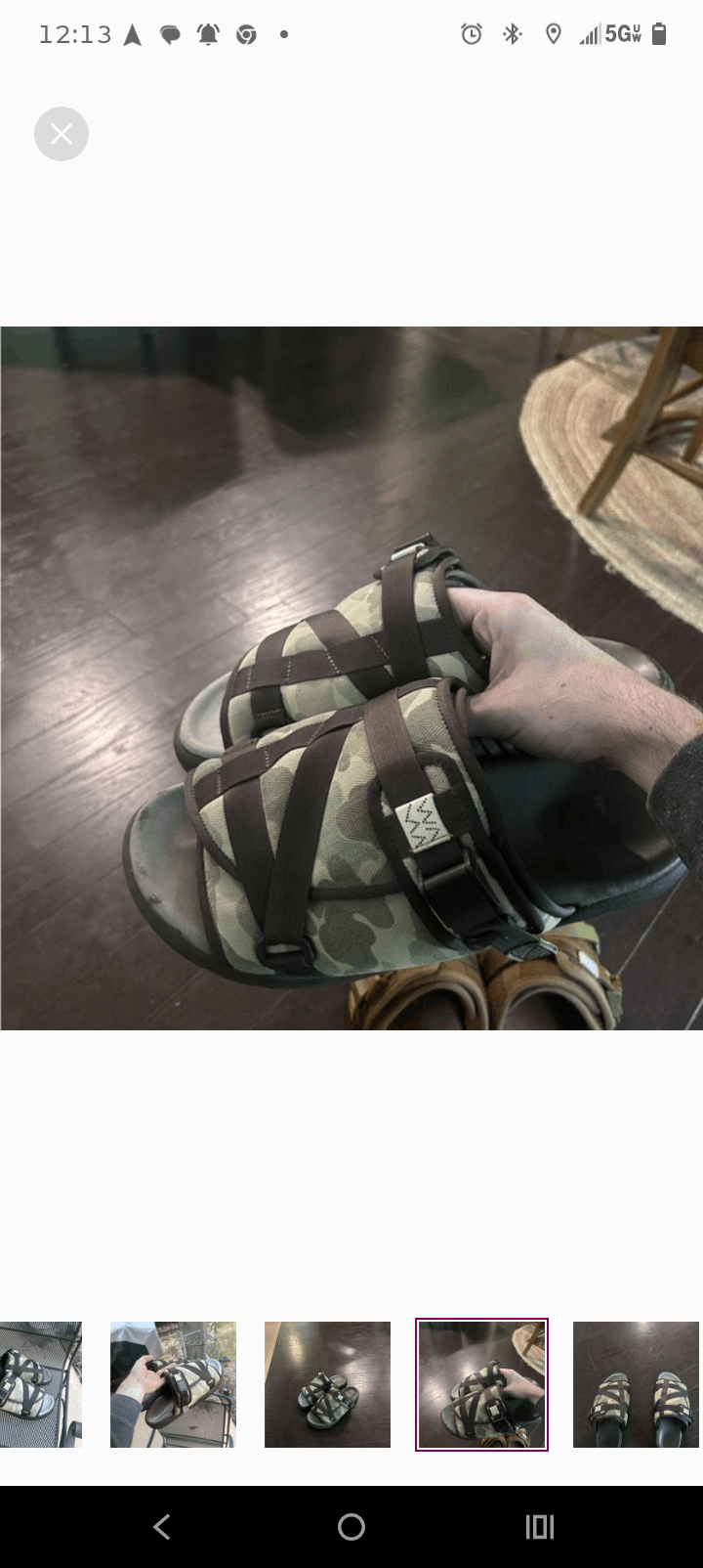Visvim Visvim christo camo slides size XL 8 in Japan handcrafted XL Size US 12 / EU 45 - 9 Thumbnail