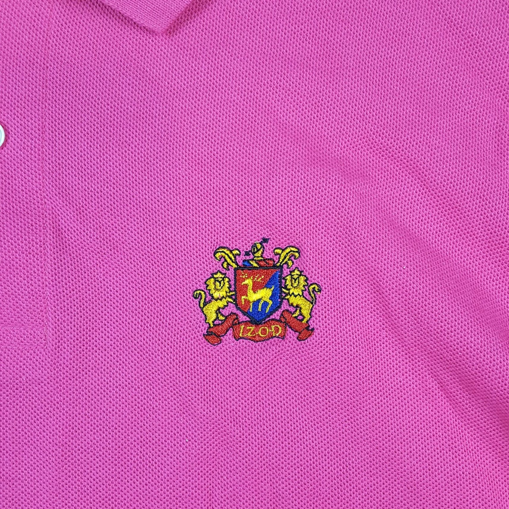 Izod VINTAGE IZOD Golf Club Pink Polo Shirt Men's Large Short Sleeve Button Collared 90s Preppy Size US L / EU 52-54 / 3 - 3 Thumbnail